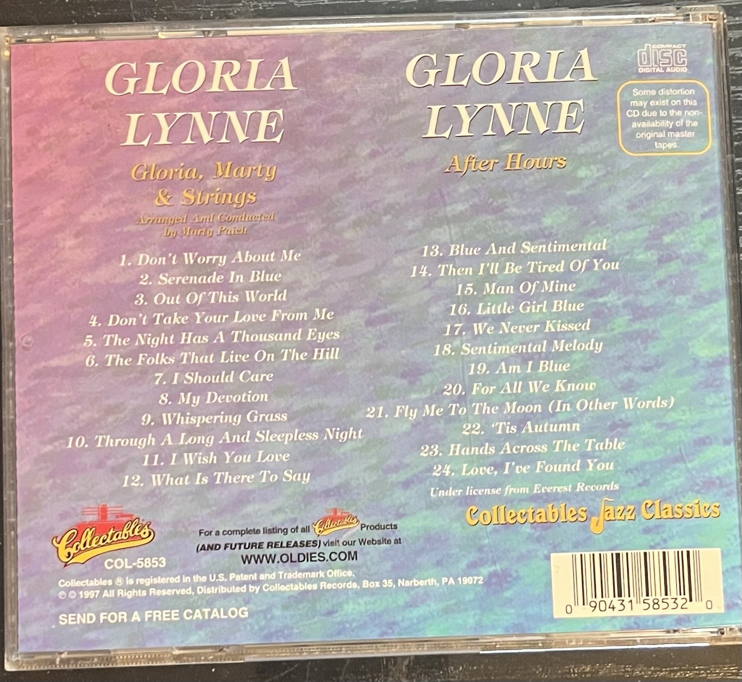 Gloria Lynne ‎– Gloria, Marty & Strings / After Hours (Collectables)