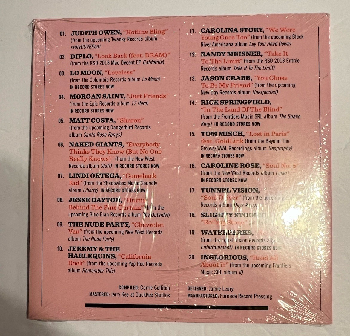Record Store Day Sampler 2018 PROMO CD- SLIGHTLY STOOPID Rick Springfield-EXC