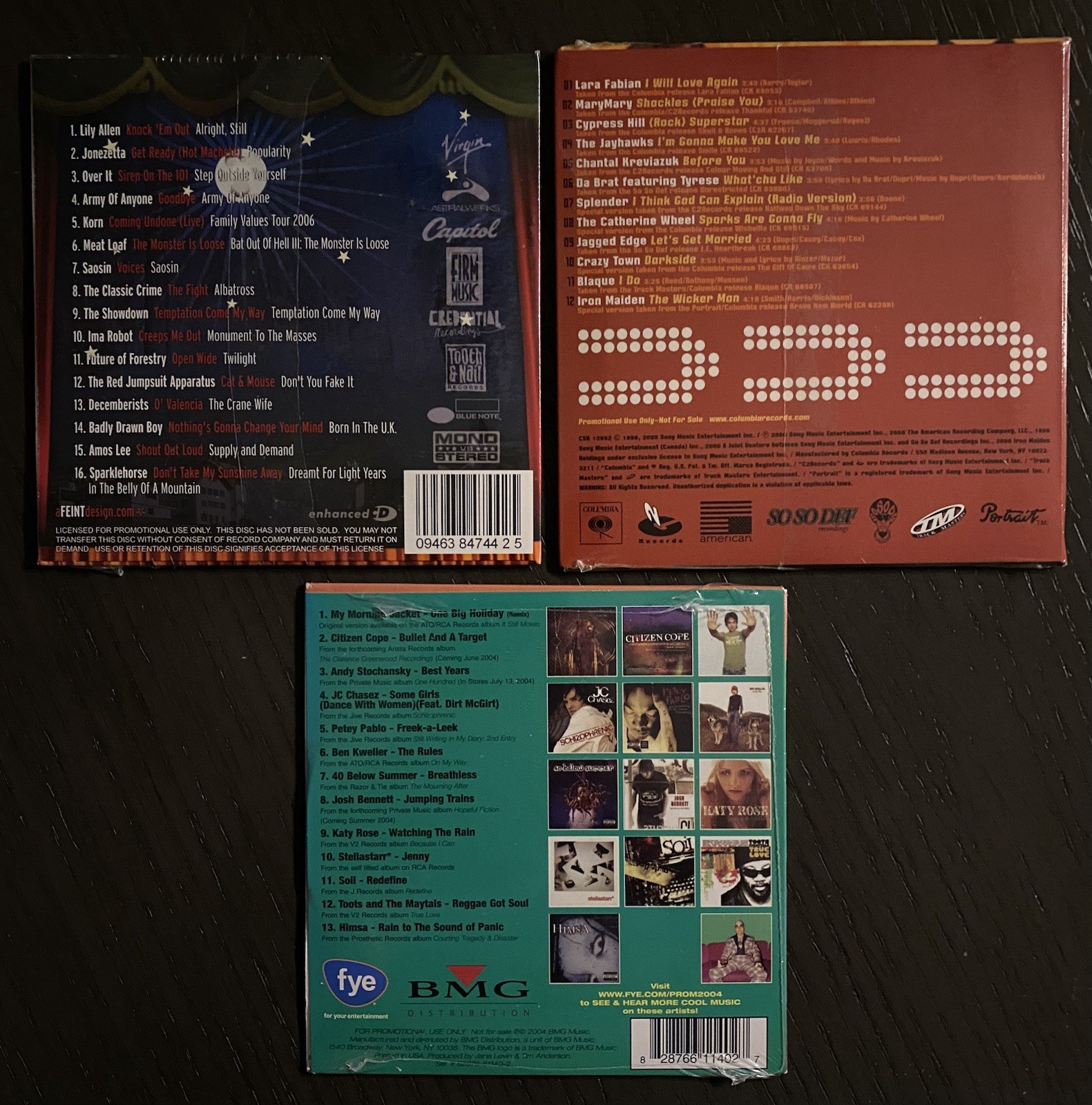 Promo / Sampler 3-CD Lot Various Artists