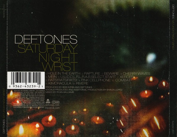 Deftones - Saturday Night Wrist CD Album 2006 Maverick 9362-43239-2 Europe Rock