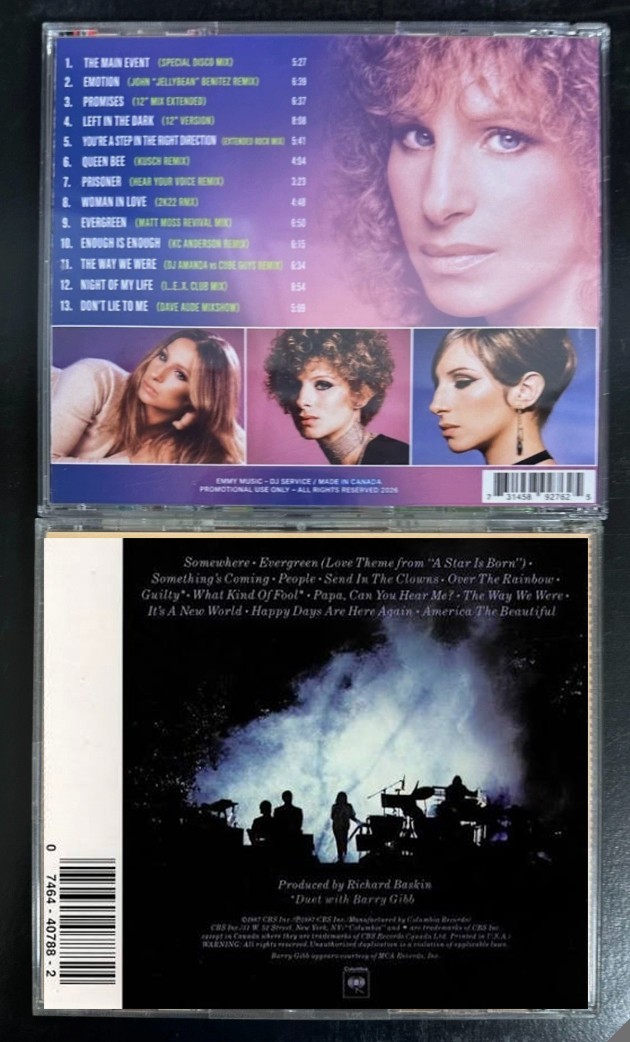 Barbra Streisand 2 Used CD One VOICE Best Remix 12" Collection Best Of remixes
