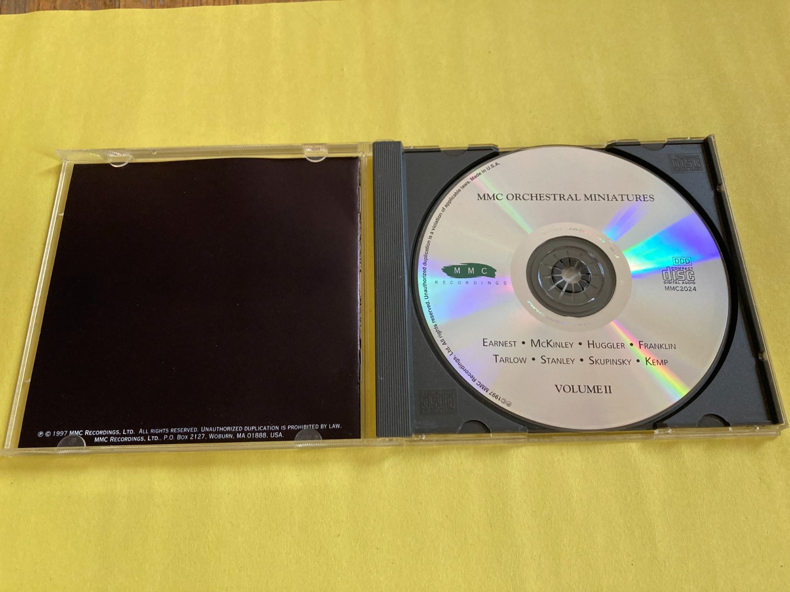 Earnest/Tarlow/Skupinsky: MMC Orchestral Miniatures - Volume II /Titov(CD, 1997)