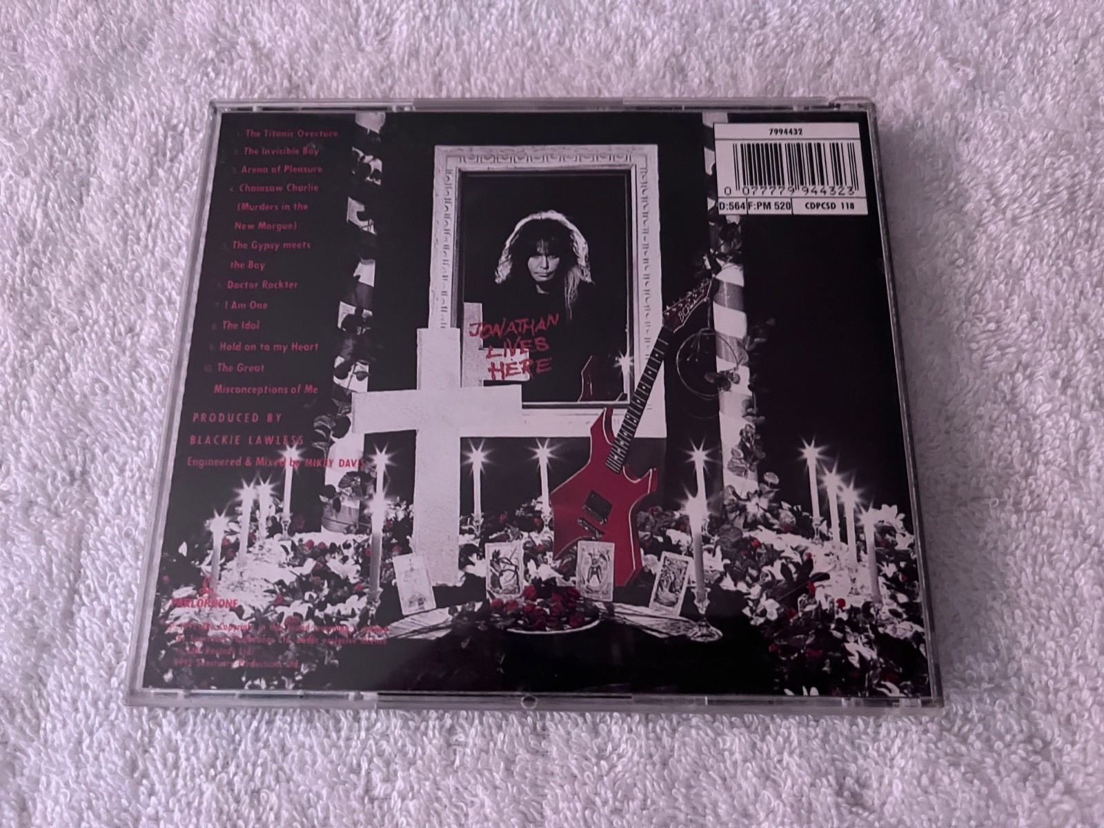 W.A.S.P. - THE CRIMSON IDOL - 1992 1ST EDITION HEAVY METAL CD