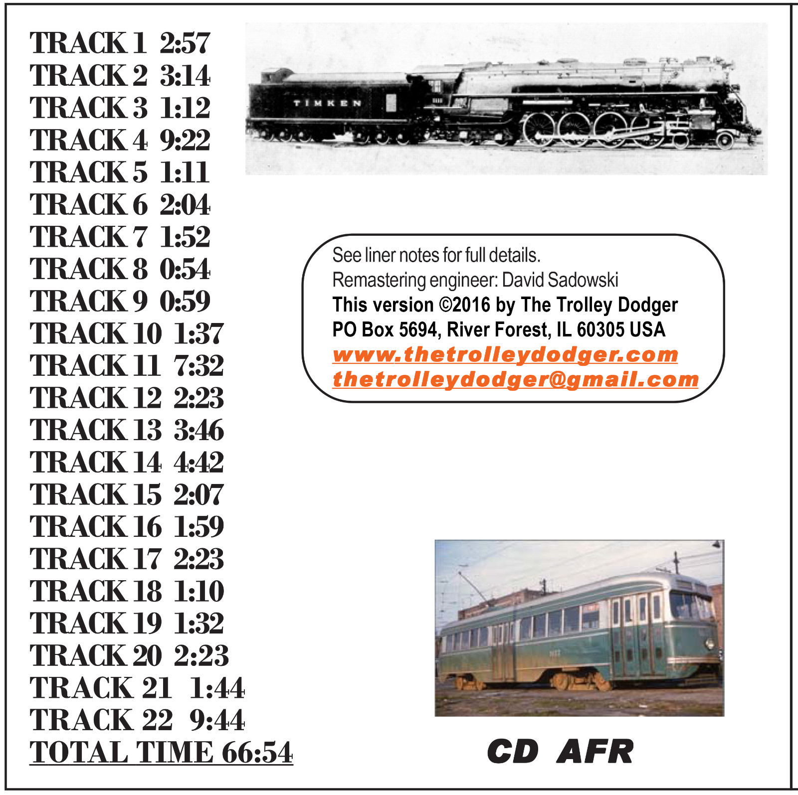 1950s Steam Sounds of America’s First Railroad (Baltimore & Ohio) on CD