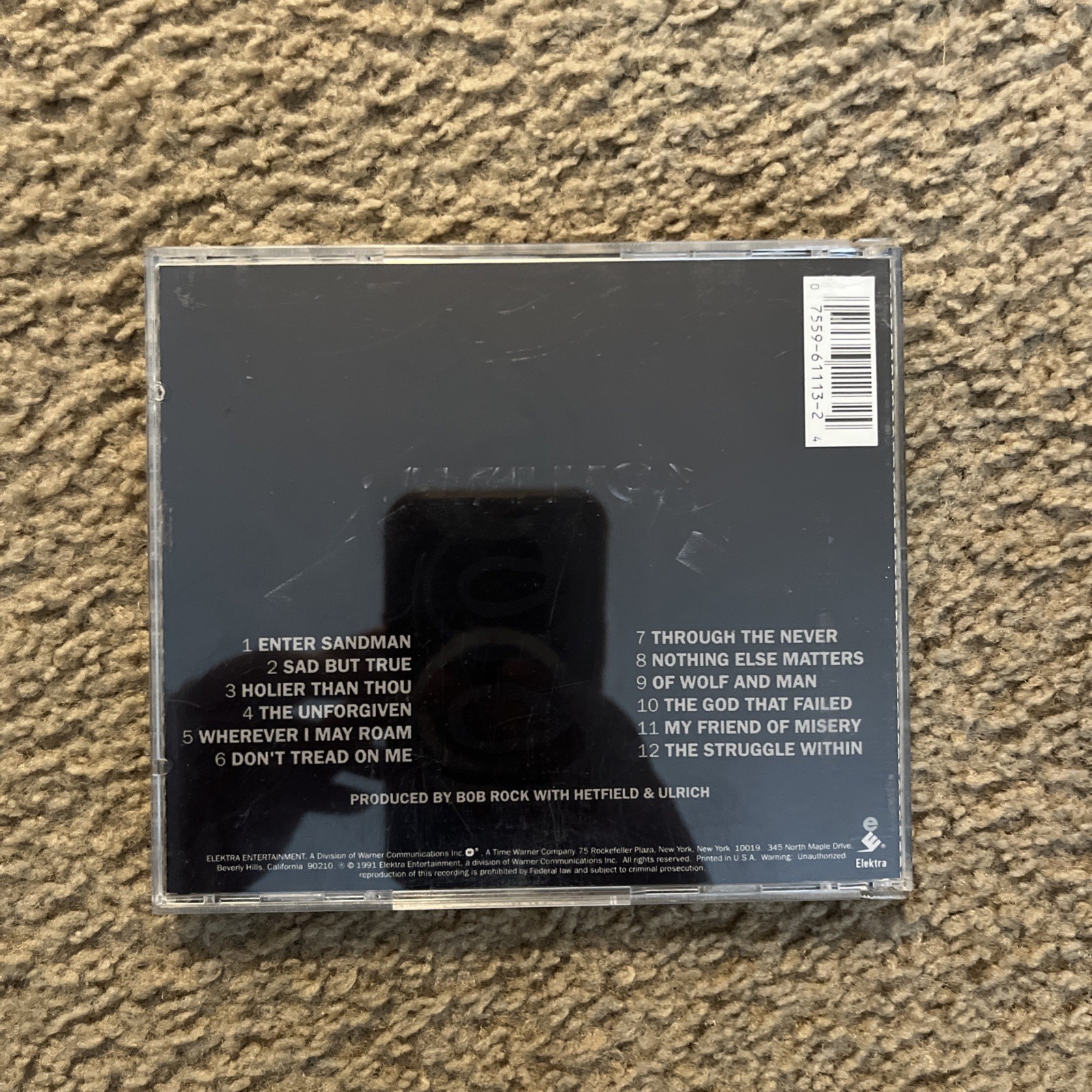 Metallica Metallica (Black Album) CD 1991 Blackened Rock Album