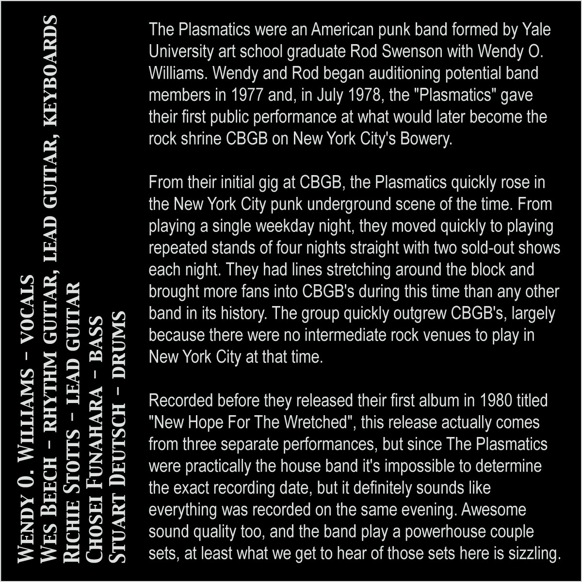 Plasmatics - Live at CBGB 1979 (IMPORT CD) **BRAND NEW & SEALED**