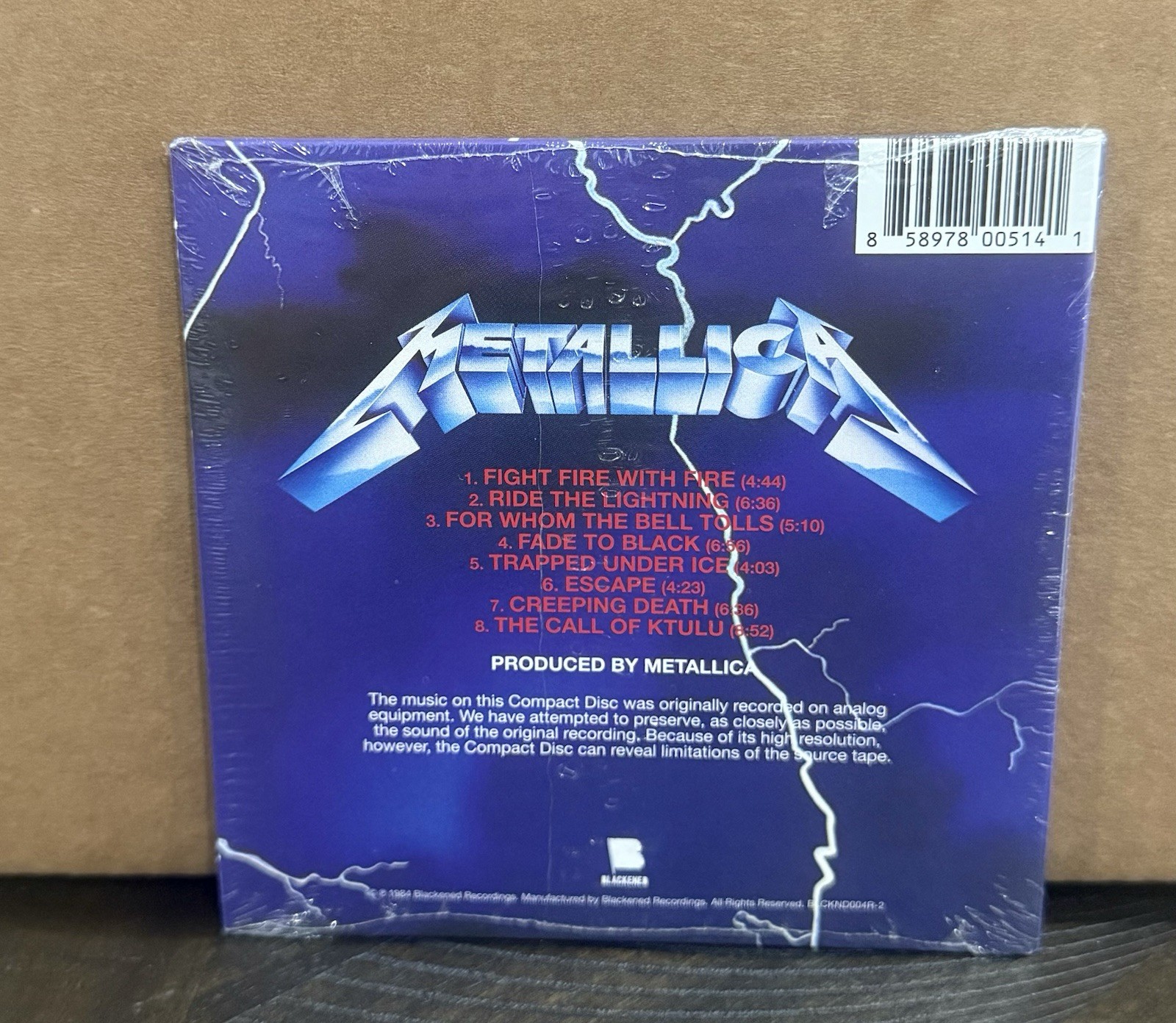 Metallica Ride The Lightning CD Brand New (CD)