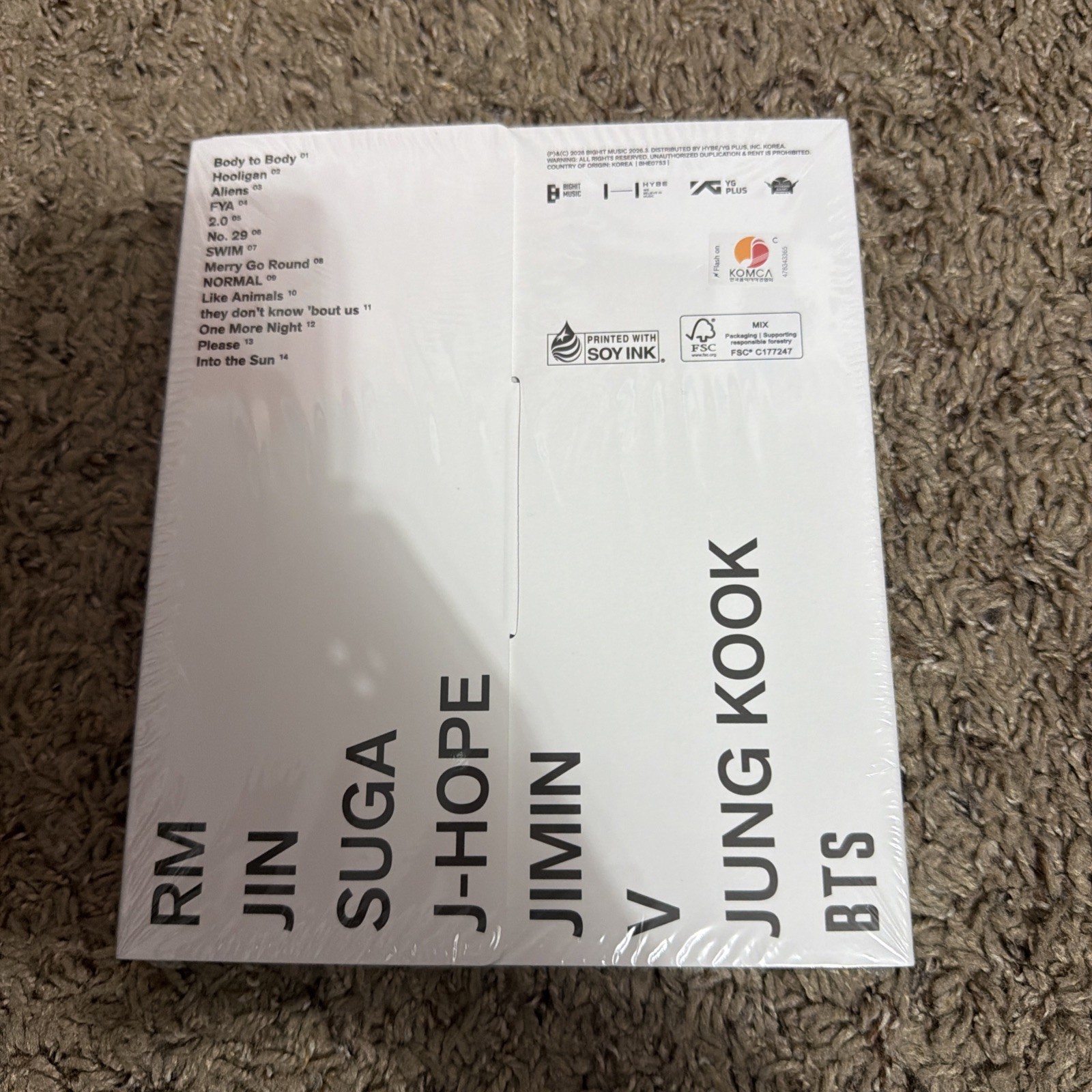 BTS ARIRANG (ROOTED IN KOREA OR ROOTED IN MUSIC VER.) CD NEW