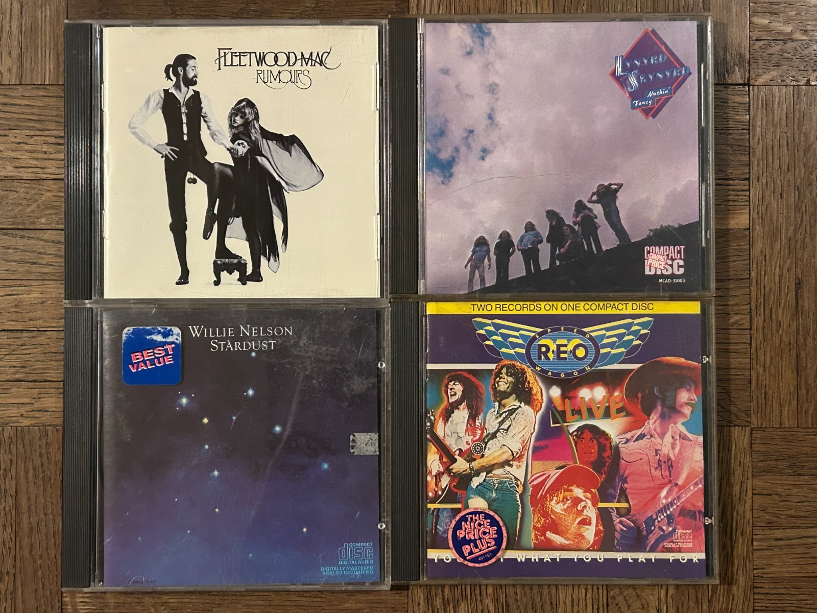 8x - 1970's CD Lot - ROCK - CLASSIC - EAGLES CARS FLEETWOOD REO LYNYRD EMERSON