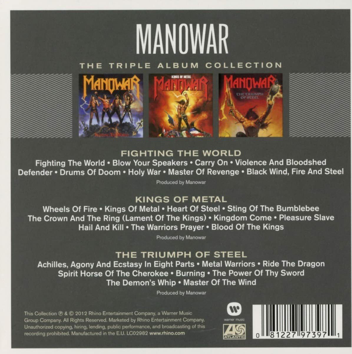 Manowar - The Triple Album Collection (2012) 3CD Box Set NEW/SEALED SPEEDYPOST