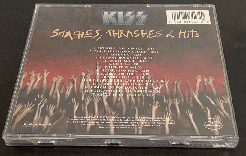 KISS - Smashes Thrashes & Hits by Kiss (1990) Mercury-836417-2 - Used CD - Mint