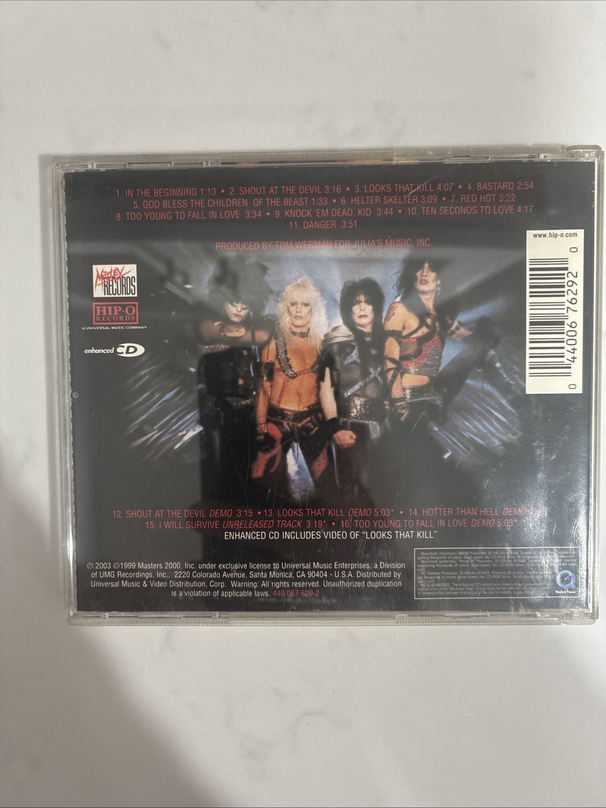 Motley Crue Shout At The Devil CD 2003 Remastered Expanded