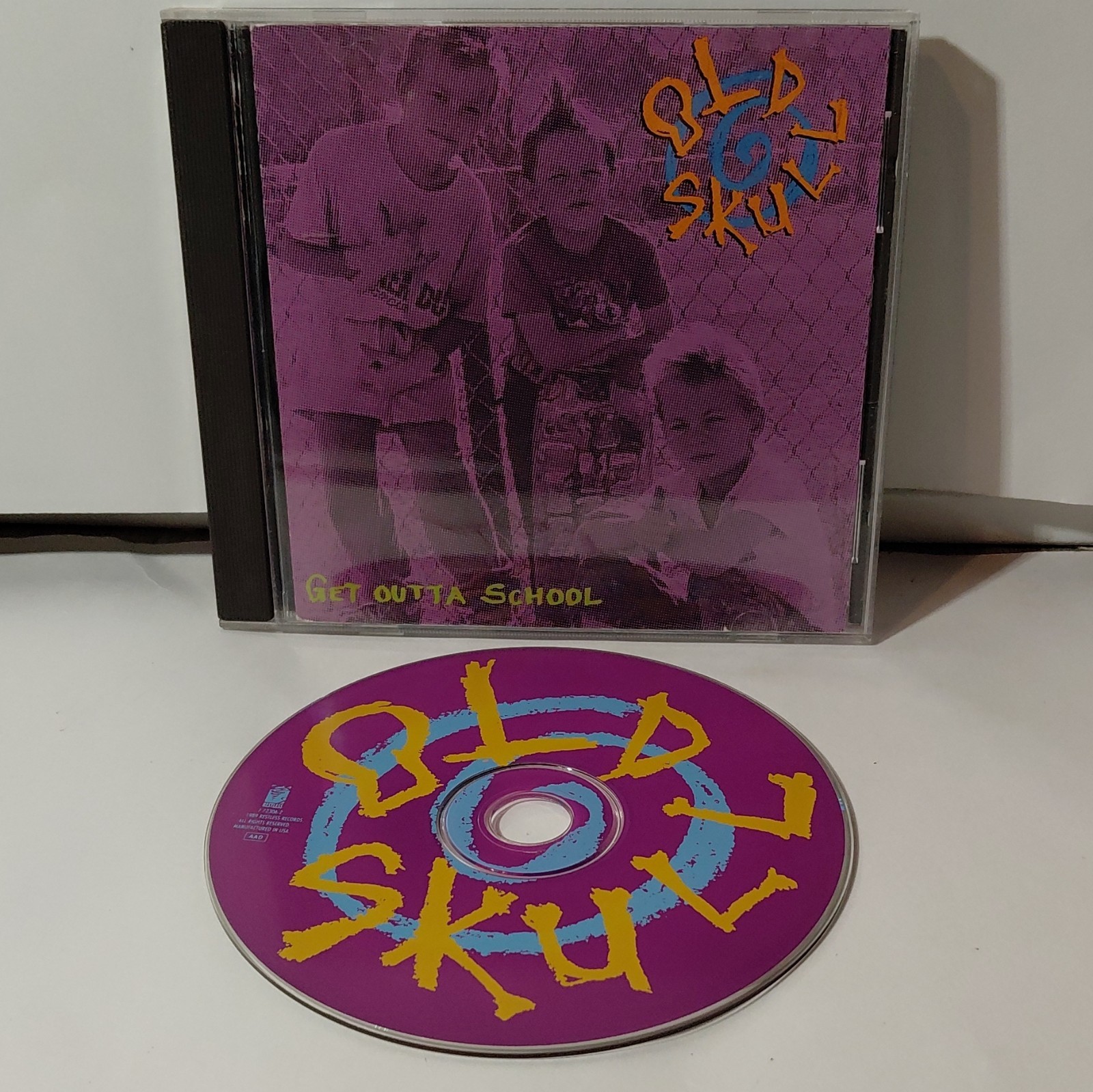 Old Skull Get Outta School CD Restless Records 1989 7 72506-2 Punk OG Rare