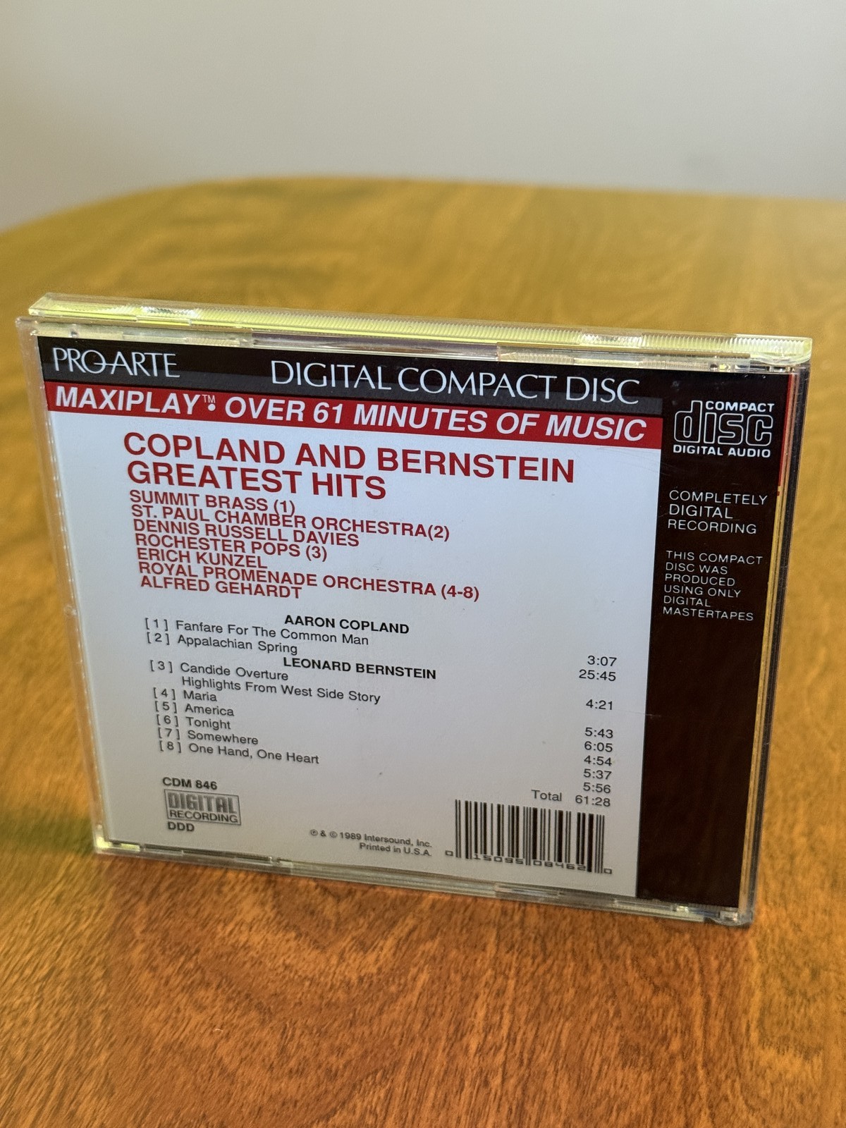 Copland & Bernstein Greatest Hits CD Digital Recording Maxisplay Pro Arte