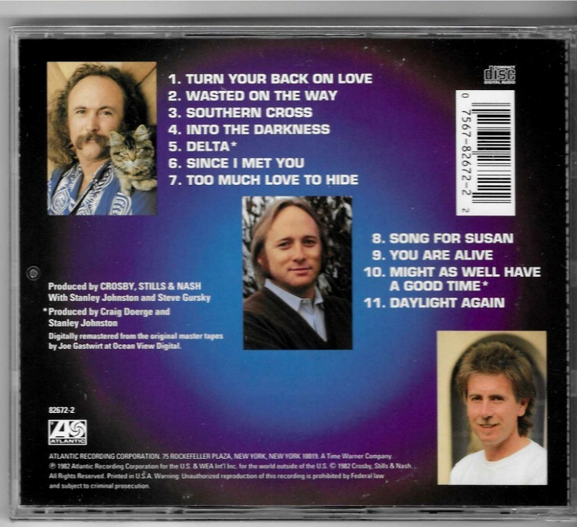 Crosby Stills & Nash - Daylight Again (CD, 1994) Atlantic - like new