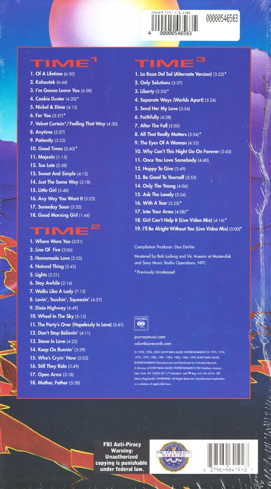 JOURNEY Time3 (3-disc CD box set with booklet, 2005) NEW, sealed
