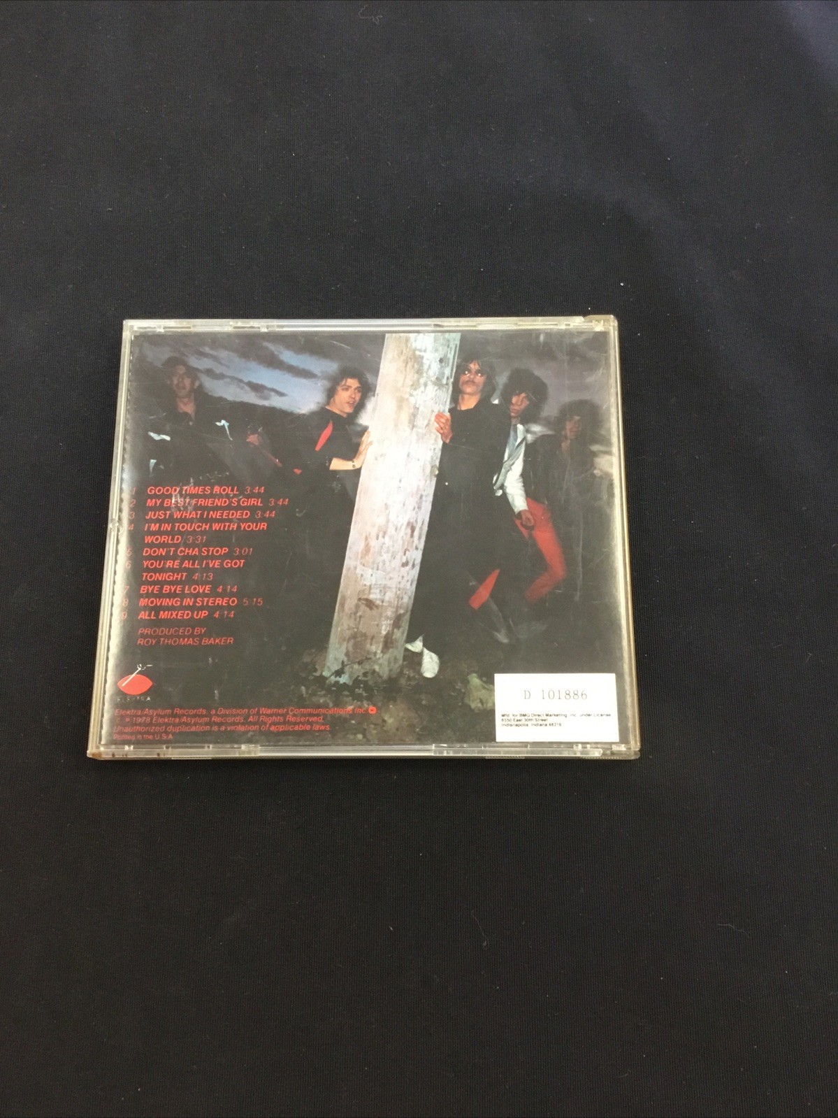 The Cars - Self Titled - CD Album 1978 Roy Thomas Baker "Good Times Roll"
