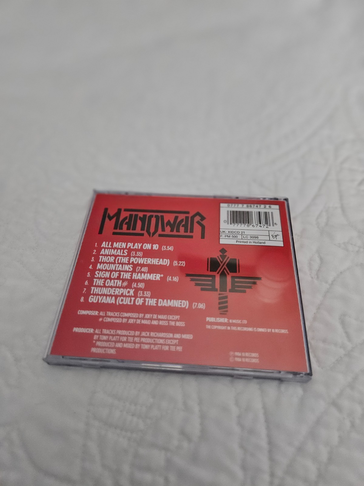 Manowar 2 CD Lot - Sign Of The Hammer, Sons Of Odin EP - Heavy Metal Audio Discs
