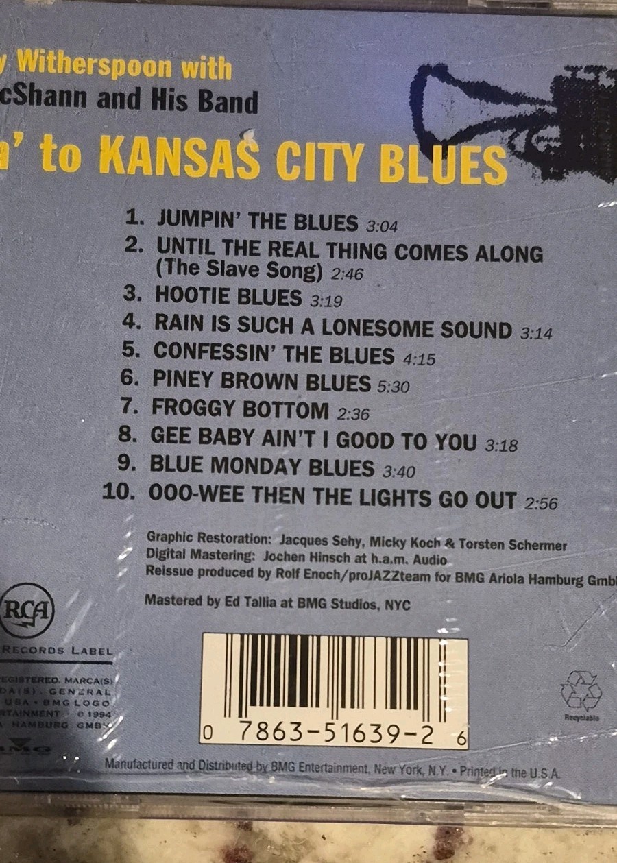 Goin' to Kansas City Blues Soul Jimmy Witherspoon/Jay McShann CD Sealed