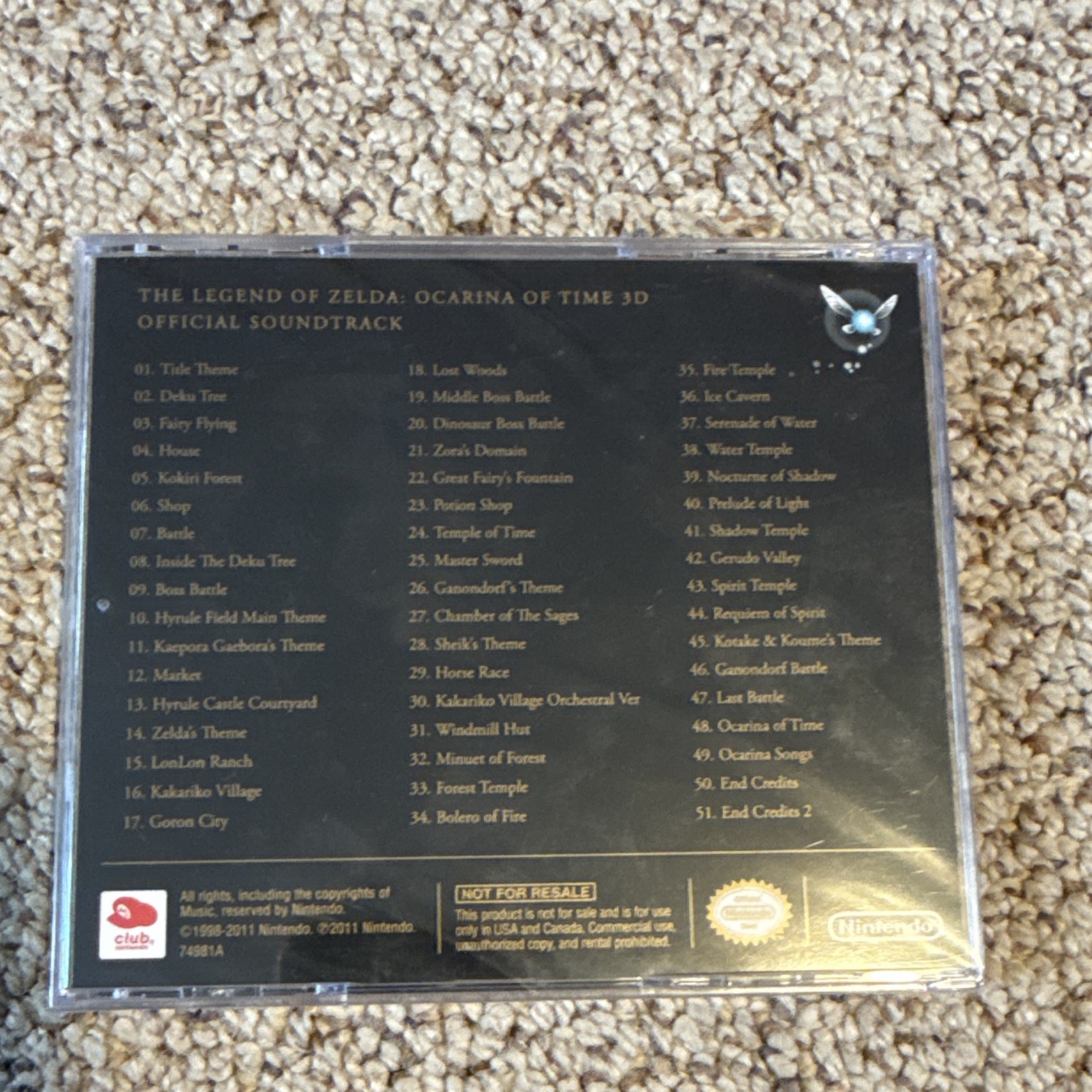 The Legend of Zelda: Ocarina of Time 3D Official Soundtrack CD Sealed