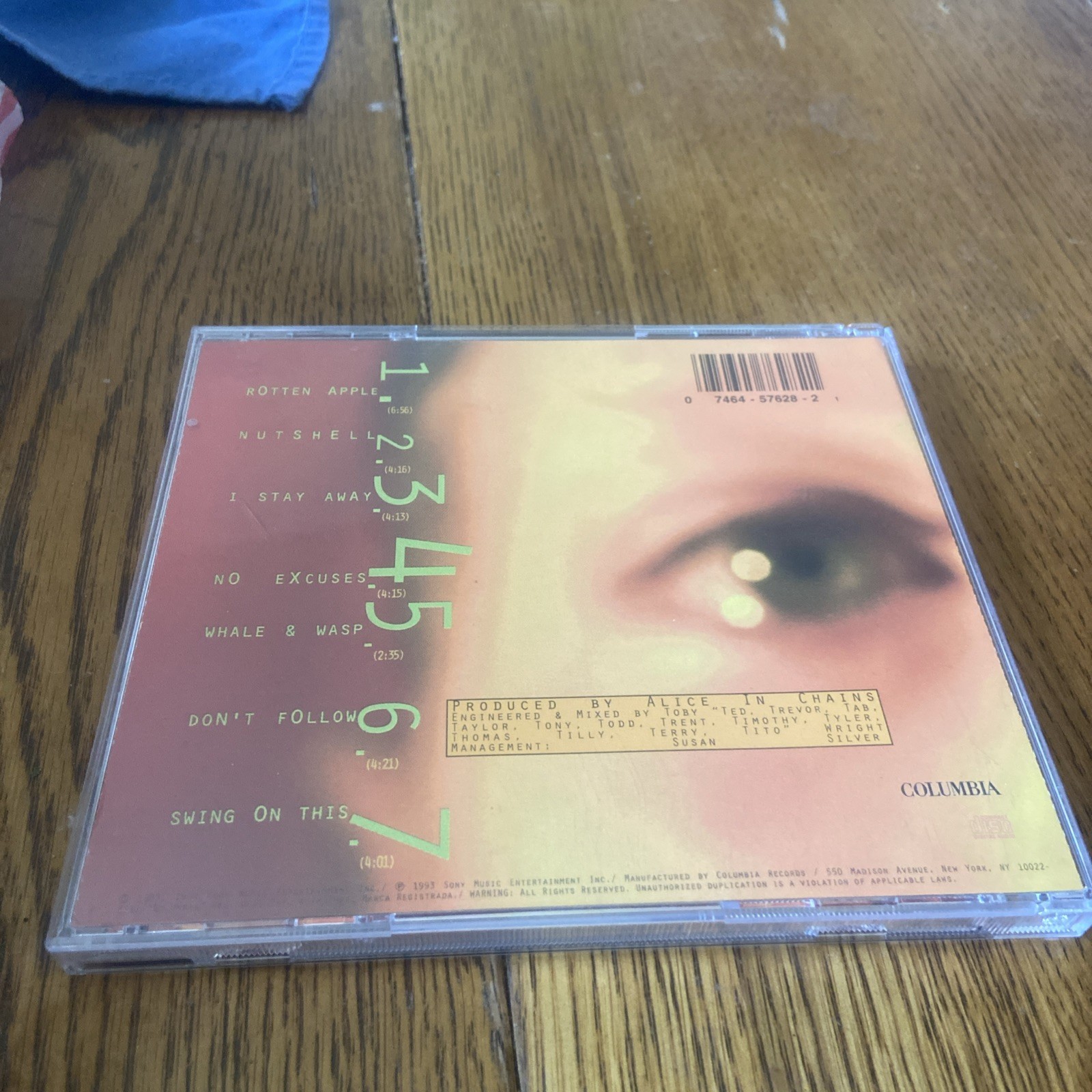 Alice In Chains CD Jar Of Flies 1994 Grunge Alternative Rock EP Orange Columbia