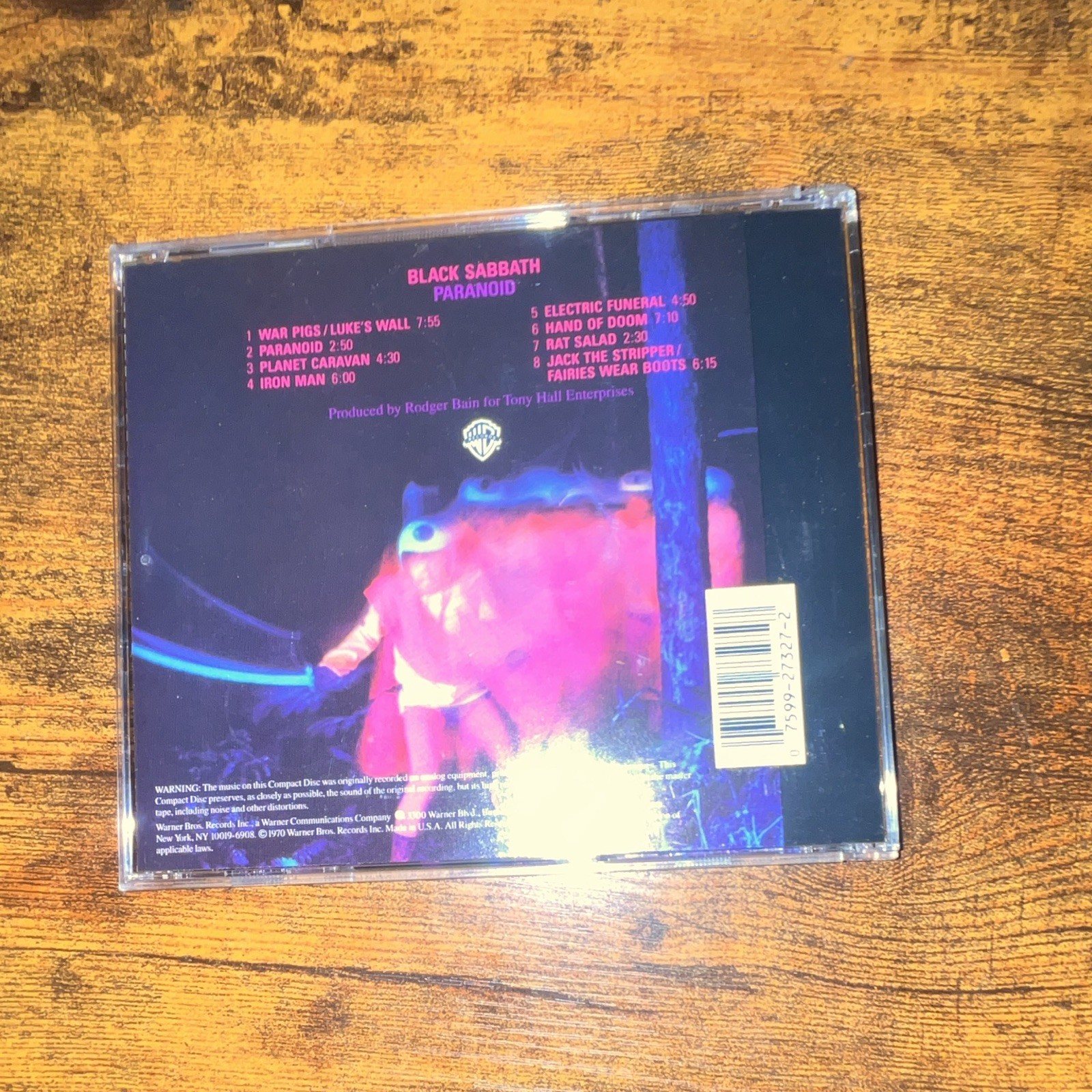 Black Sabbath Paranoid (CD, 1970) Warner Bros Rock Hard Rock Jewel Case
