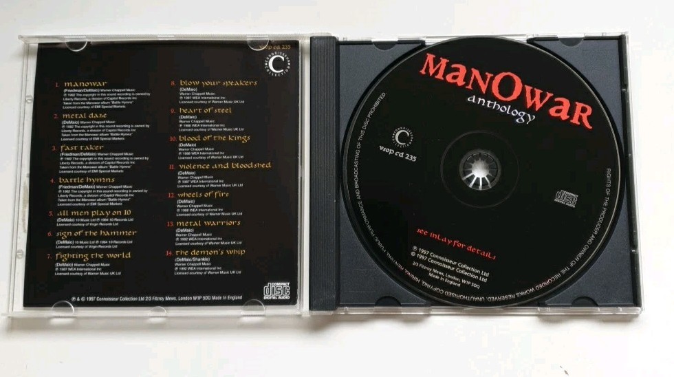 MANOWAR - Anthology (CD 1997) Heavy Metal Connoisseur Collection VSOP CD 235