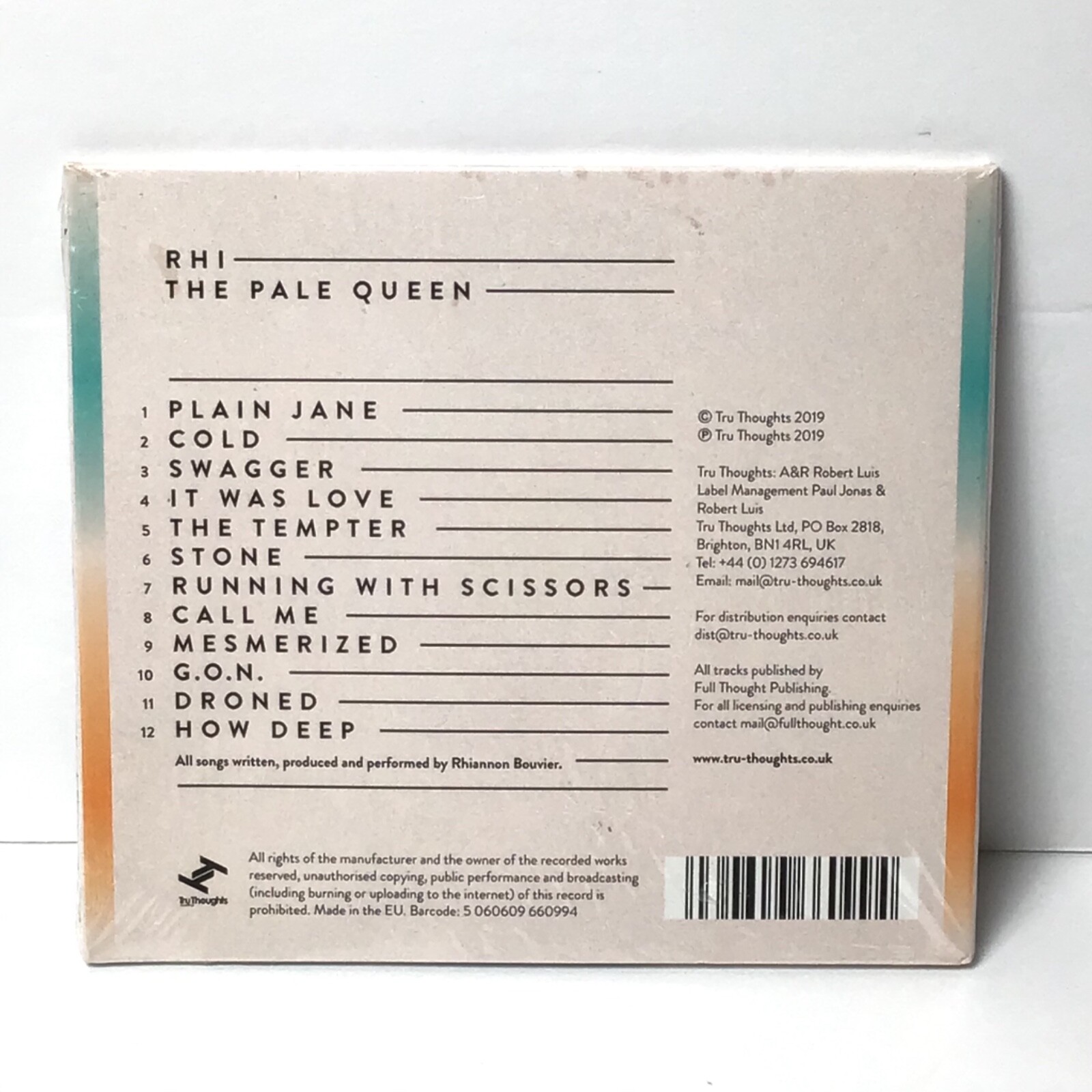 RHI / The Pale Queen / Audio Music CD 2019 / Plain Jane / Running With Scissors