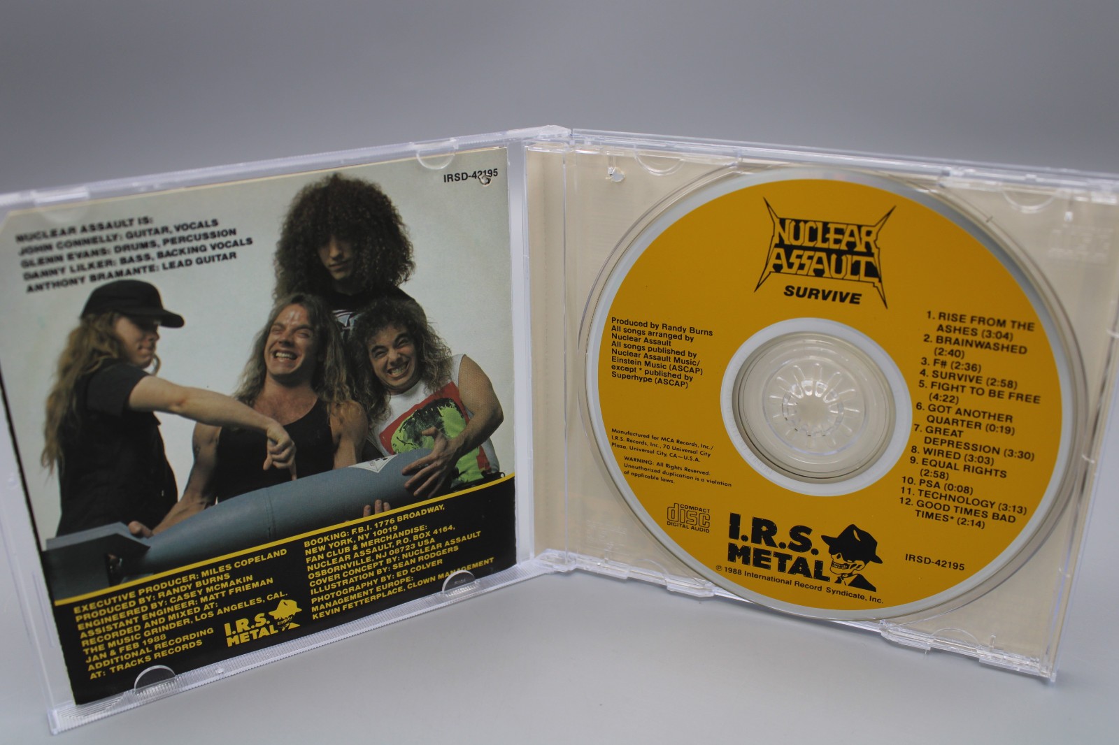 Nuclear Assault – Survive CD Rare HTF Promo 1988 IRS Combat Thrash Speed Metal