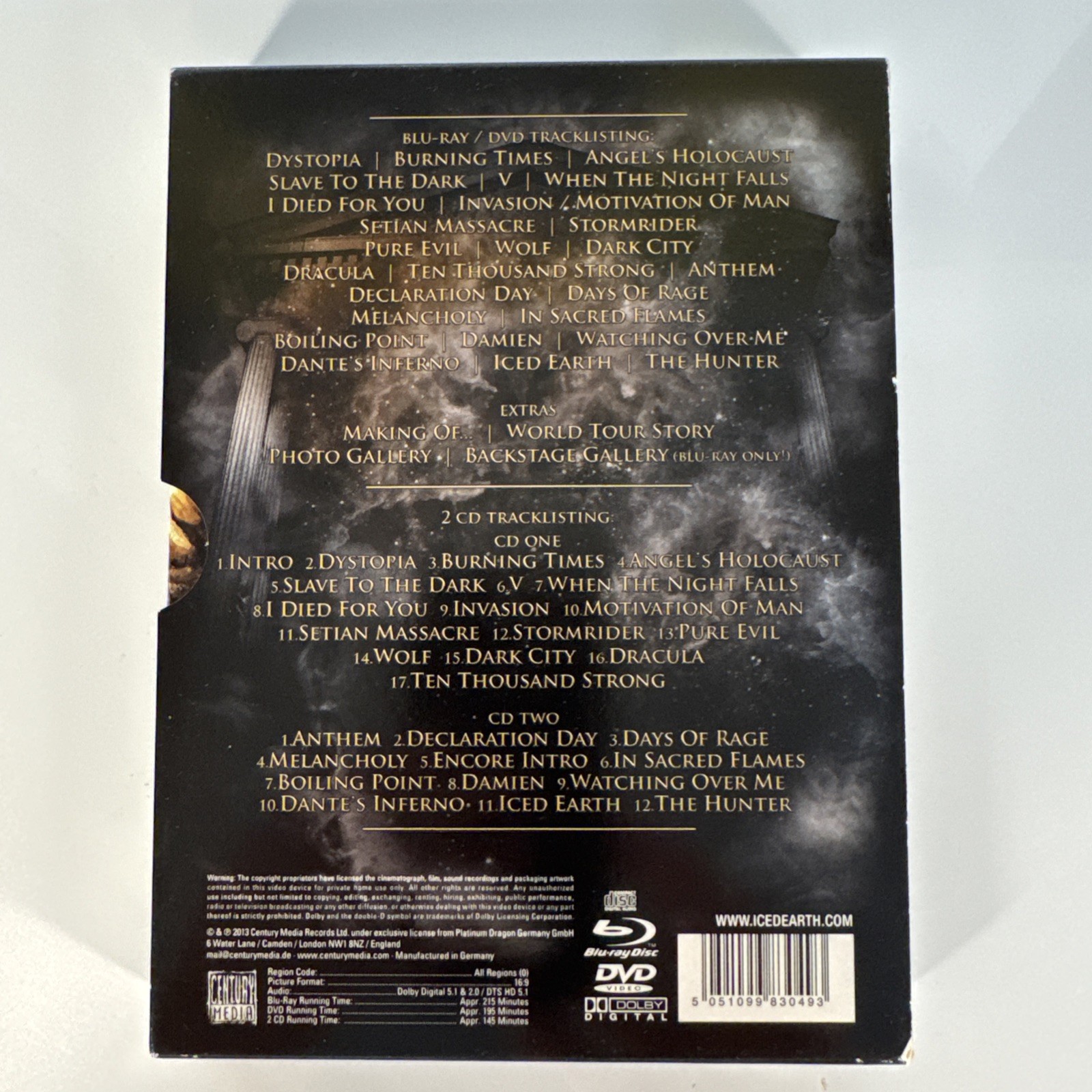 Iced Earth - Live in Ancient Kourion (2CD+DVD+Blu-Ray) Limited Deluxe Edition