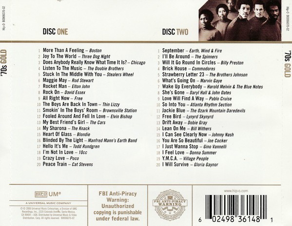 ’70s Gold – 2006 US Hip‑O/Universal 2CD Compilation • B0006070‑02