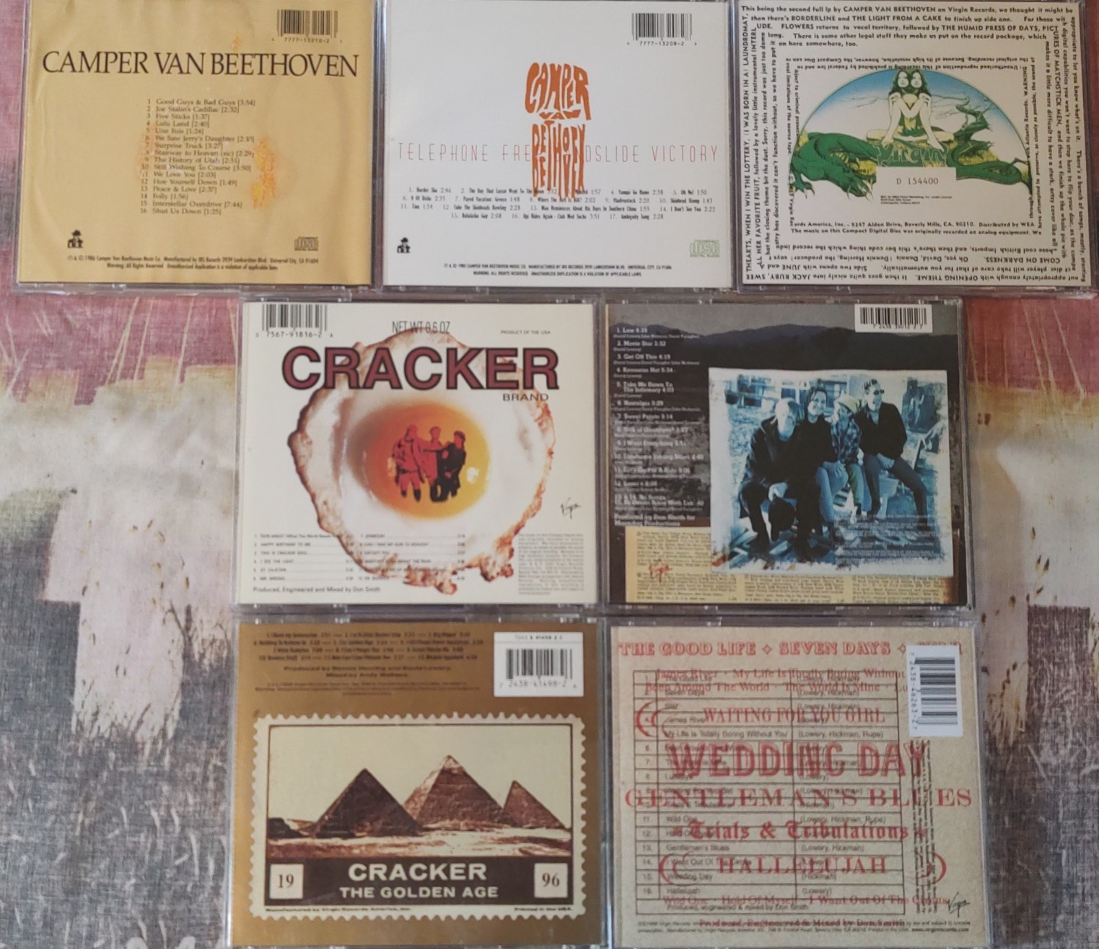 DAVID LOWERY - 7 CD LOT - CAMPER VAN BEETHOVEN AND CRACKER 1985-1998