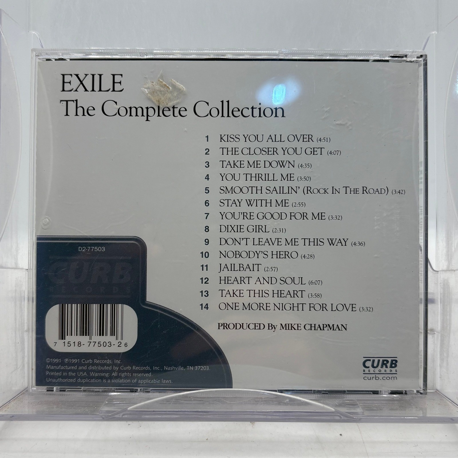 Exile The Complete Collection CD 1991 Curb Records D2-77503 Kiss You All Over