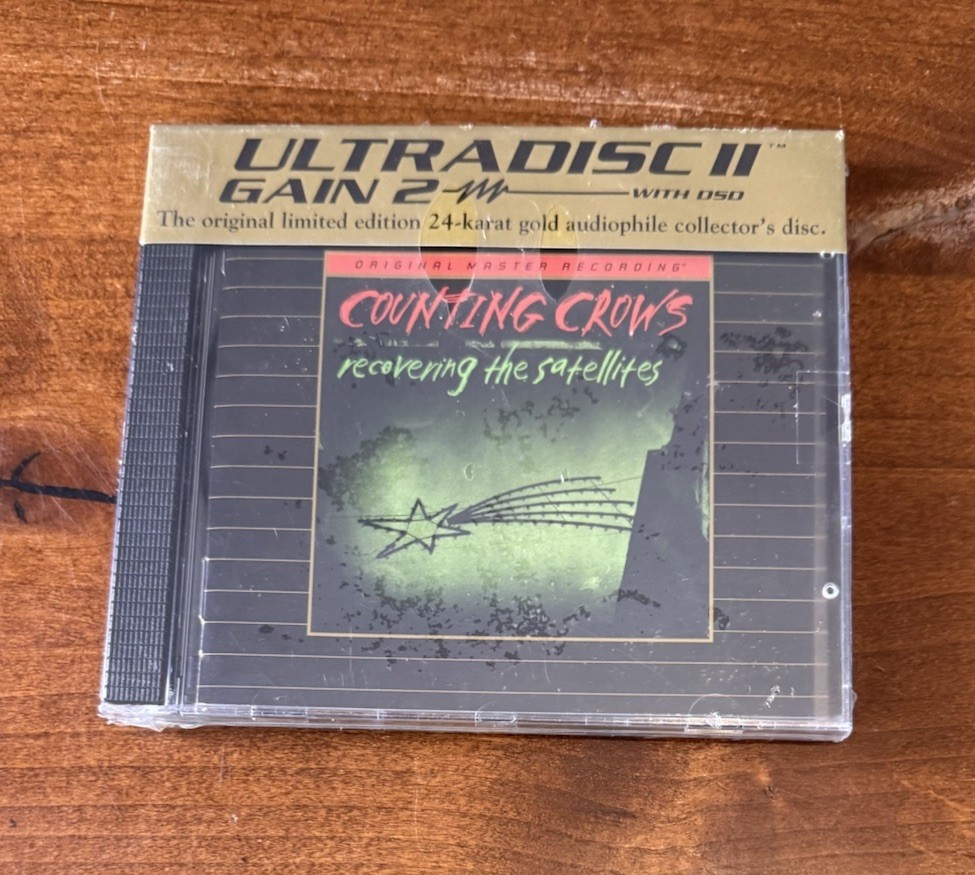 RARE SEALED OLD STOCK COUNTING CROWS RECOVERING SATELLITES 24K GOLD CD