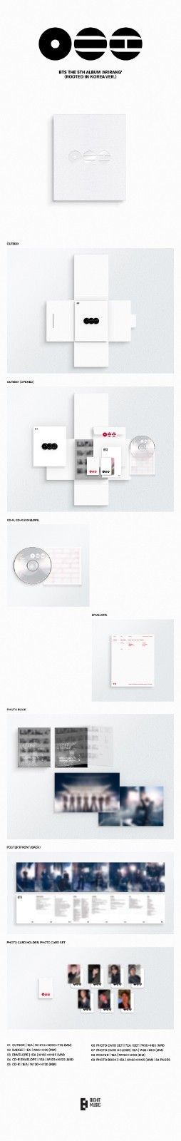 BTS ARIRANG 5th Album CD Version Select Living Legend Korea Music KPOP