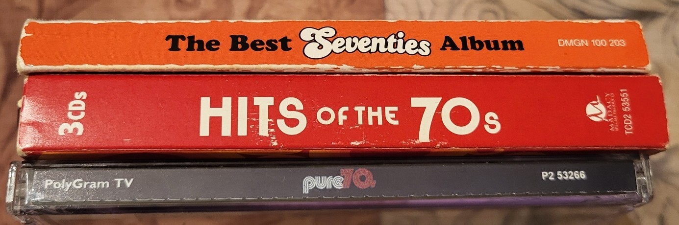 Lot of 3 70s CDs Compilations Various Artists Top Hits Greatest Hits 9 Total CDs