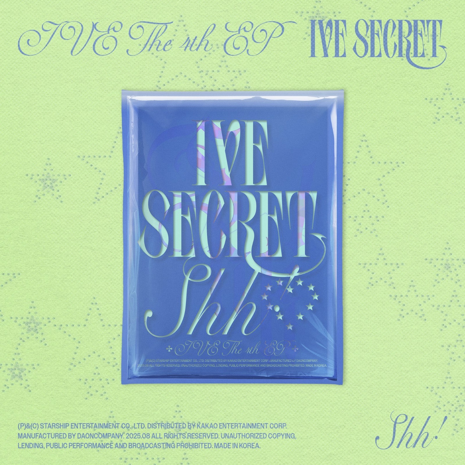 K-POP IVE 4th EP Album [IVE SECRET] Shh! Ver CD+P.Book+P.Card+Instant Photo+Gift