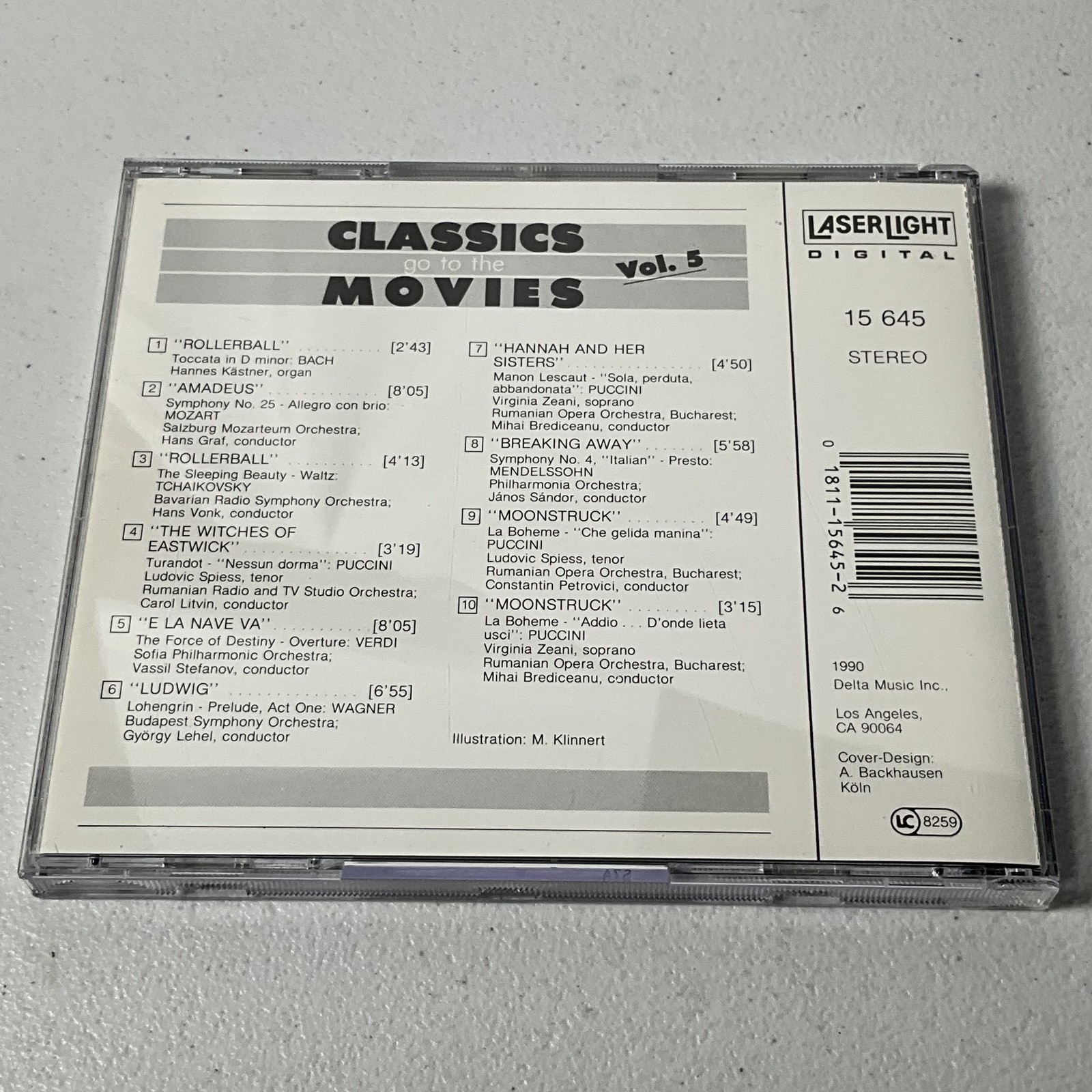 Classics Go To The Movies Vol. 5 CD LaserLight Digital 15 645 Film Scores