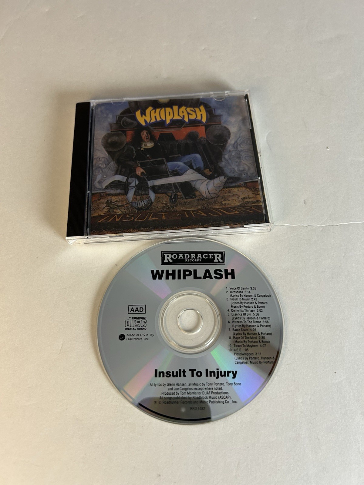 Whiplash Insult to Injury CD Heavy Metal