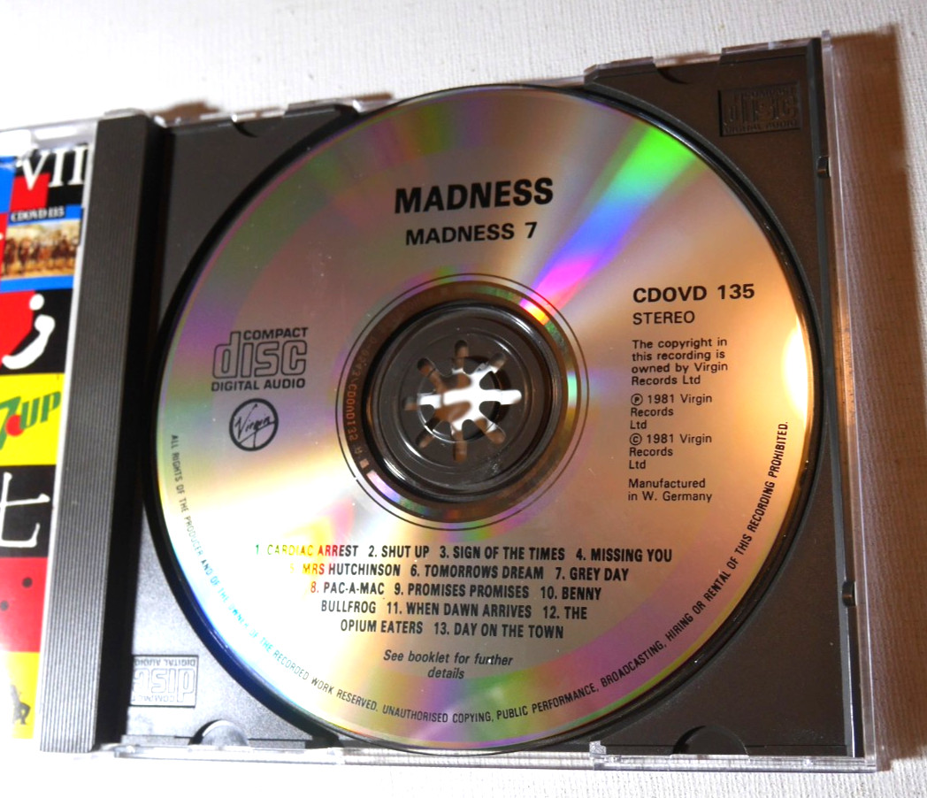 MADNESS 7 CD West German Release Case is VG+ CD is Excellent and Tested