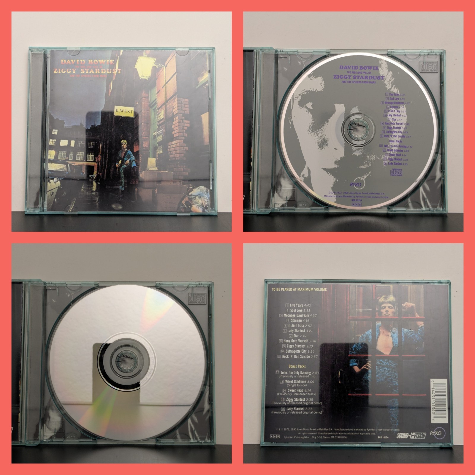 David Bowie Ziggy Stardust 1990 US CD Rykodisc RCD 10134
