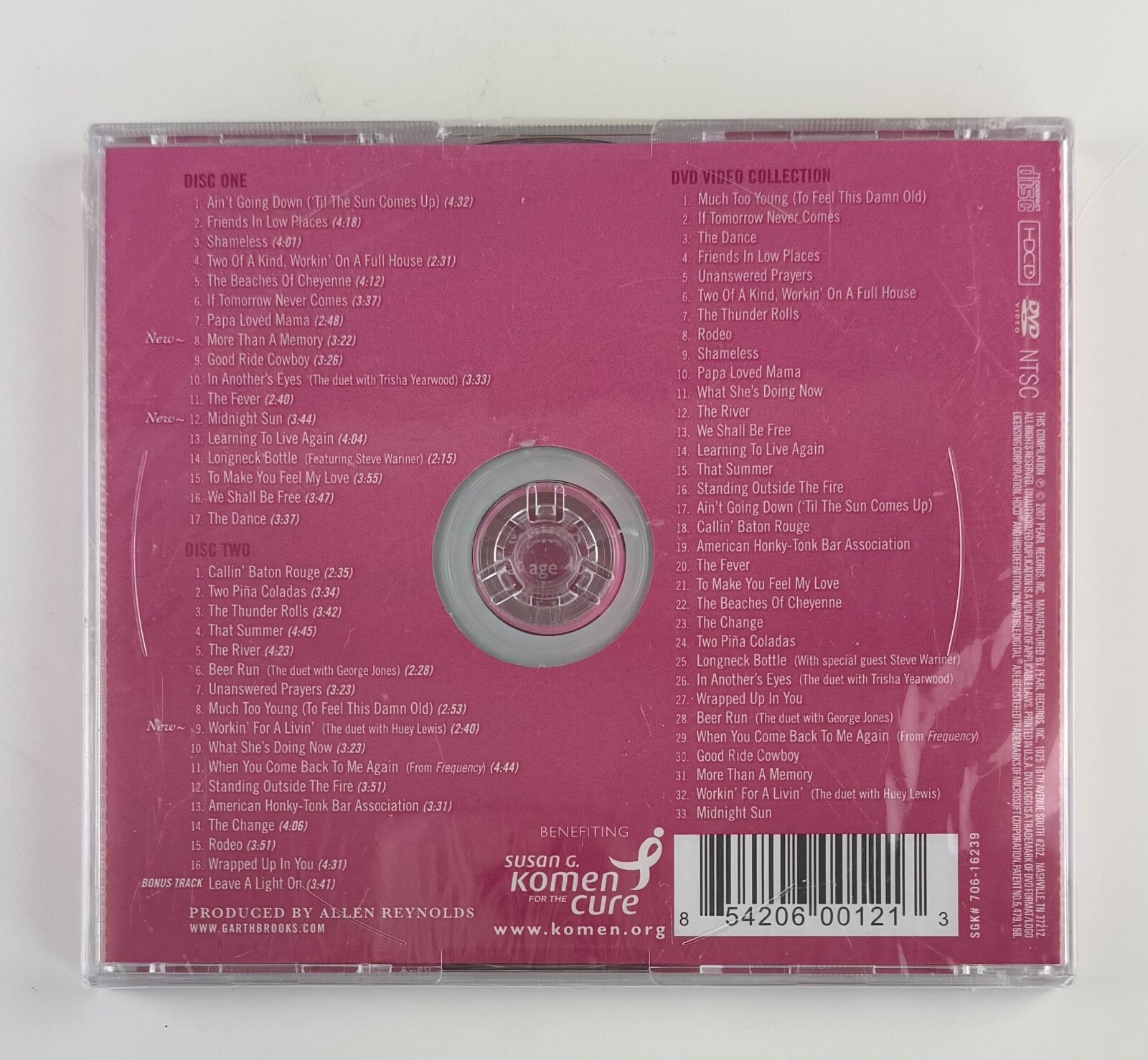 Garth Brooks The Ultimate Hits (3-Disc CD + DVD) The "Pink" Edition Susan Komen