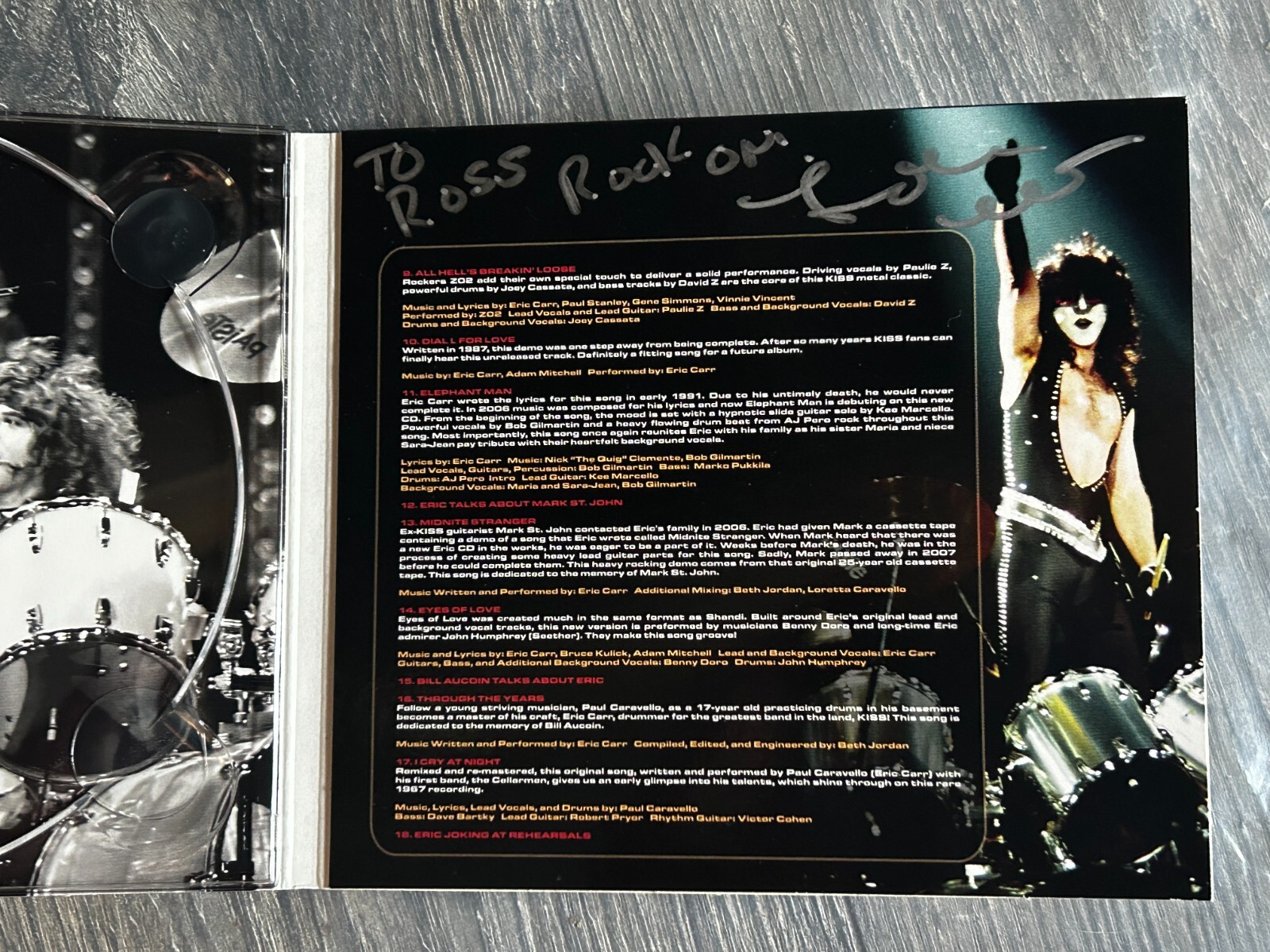 KISS CD Eric Carr Unfinished Business Digipak SIGNED AUTOGRAPH Bruce Kulick more