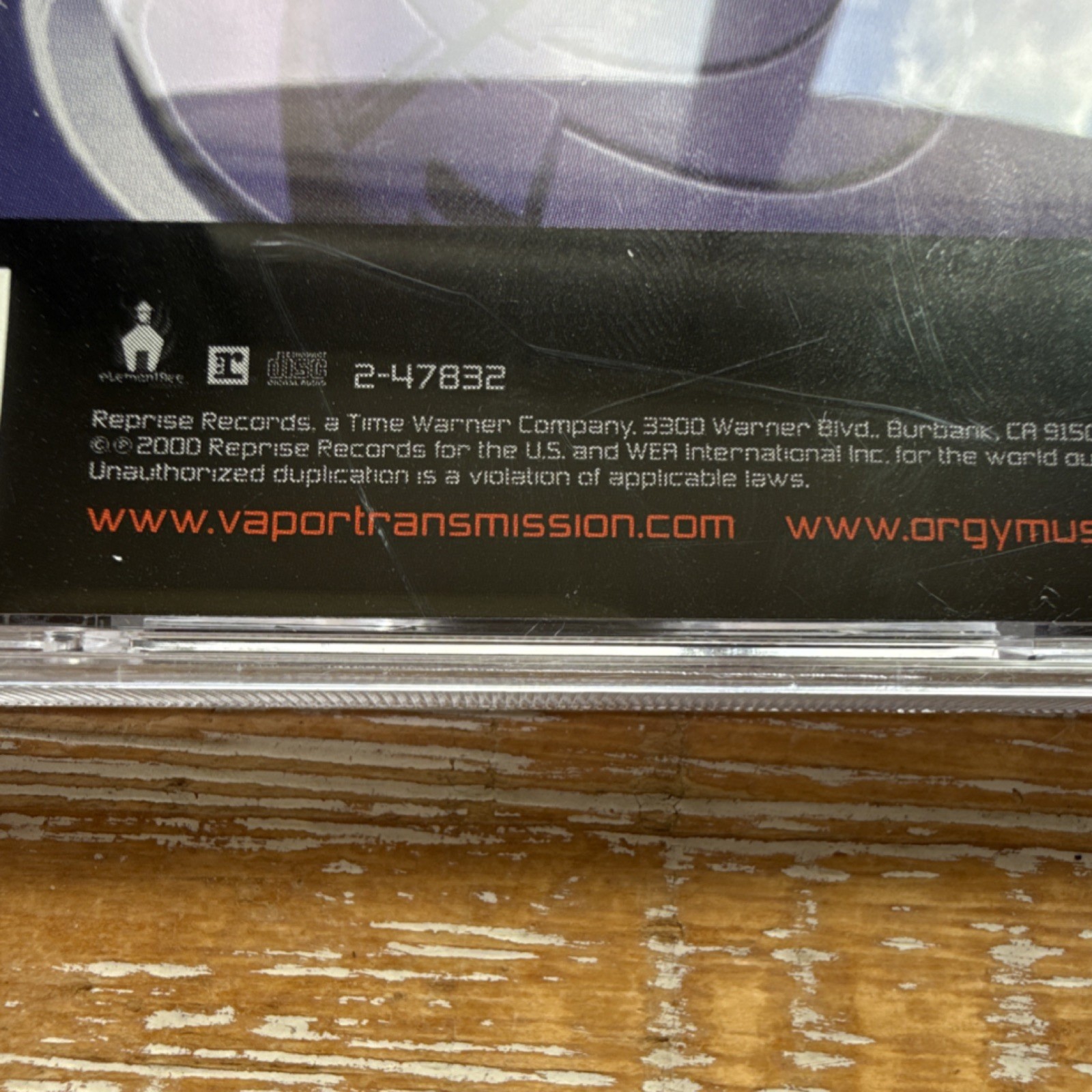 Orgy Vapor Transmission CD Album Rock Reprise Records 2000