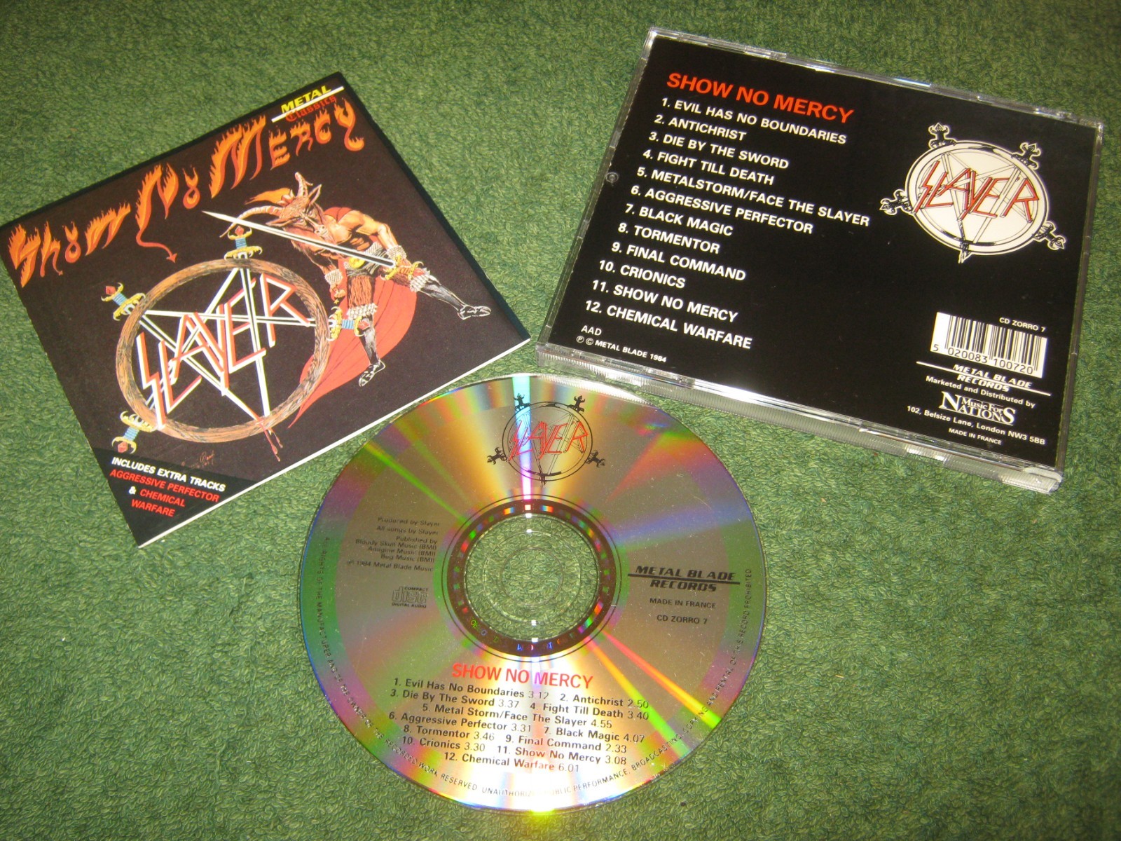 Slayer - Show No Mercy (cd) CD ZORRO 7 France