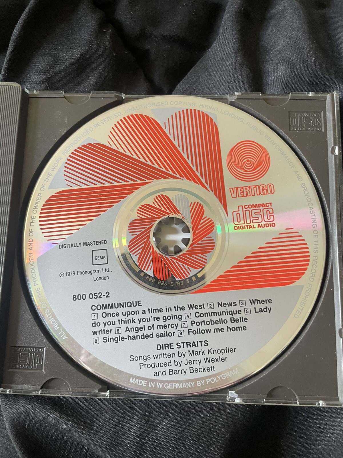 Dire Straits CD Communique Made In West Germany Red Swirl Vertigo