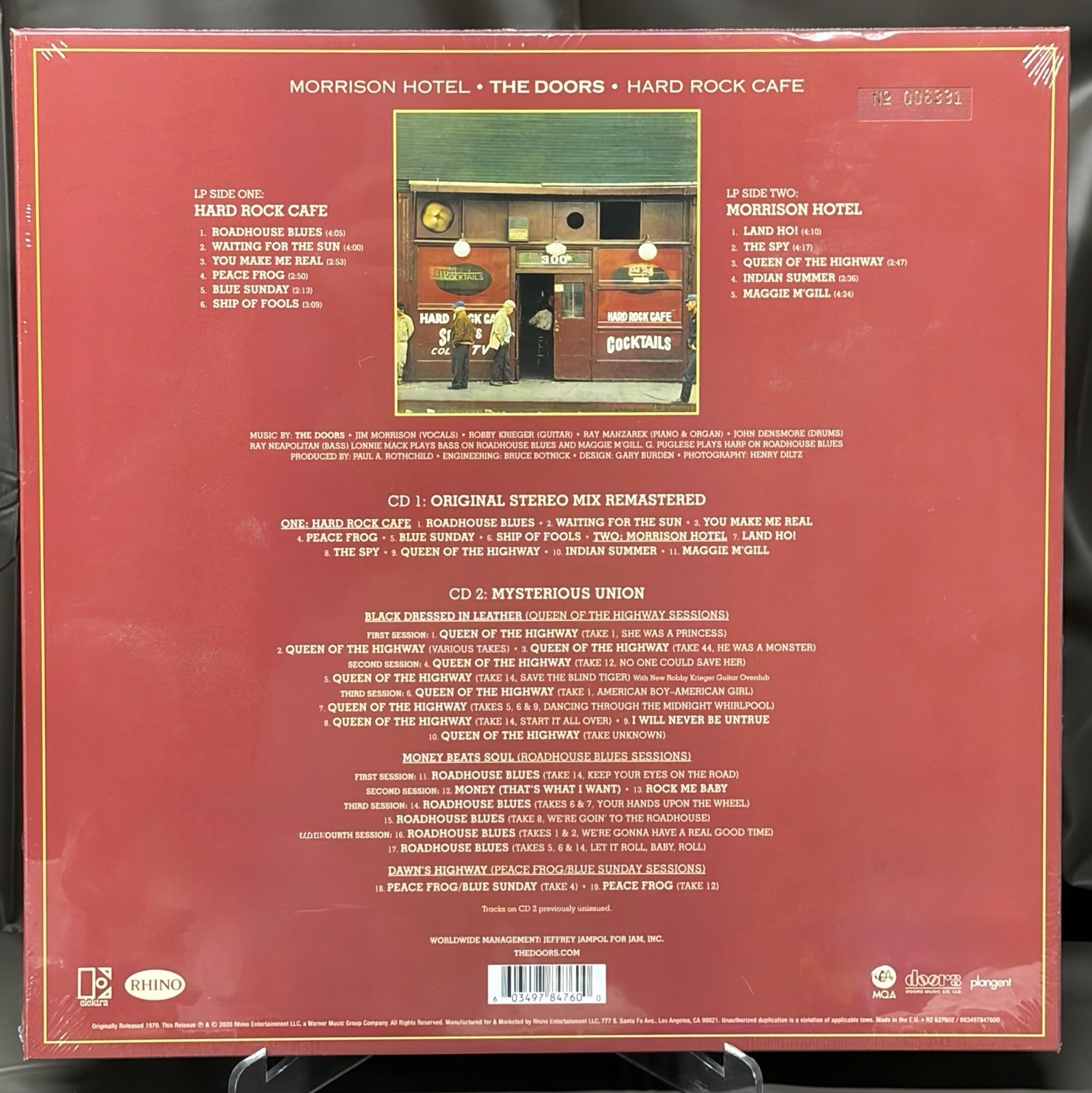 The Doors Morrison Hotel 50th Anniversary Deluxe Remastered 2CD + 1LP 2020 Rhino