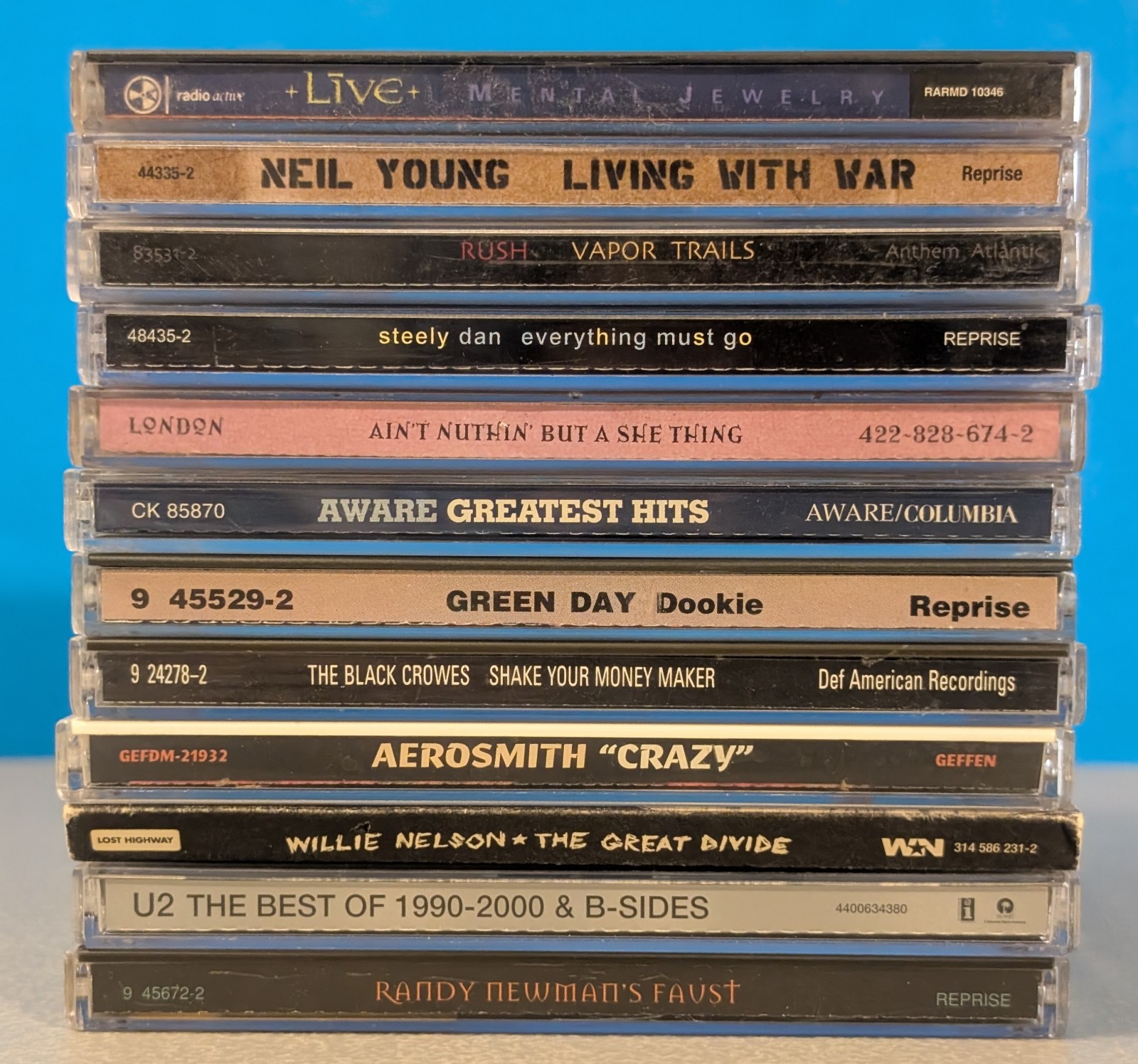 90s 2000s Rock Music CD Lot - Green Day / Neil Young / Live / Black Crowes / U2