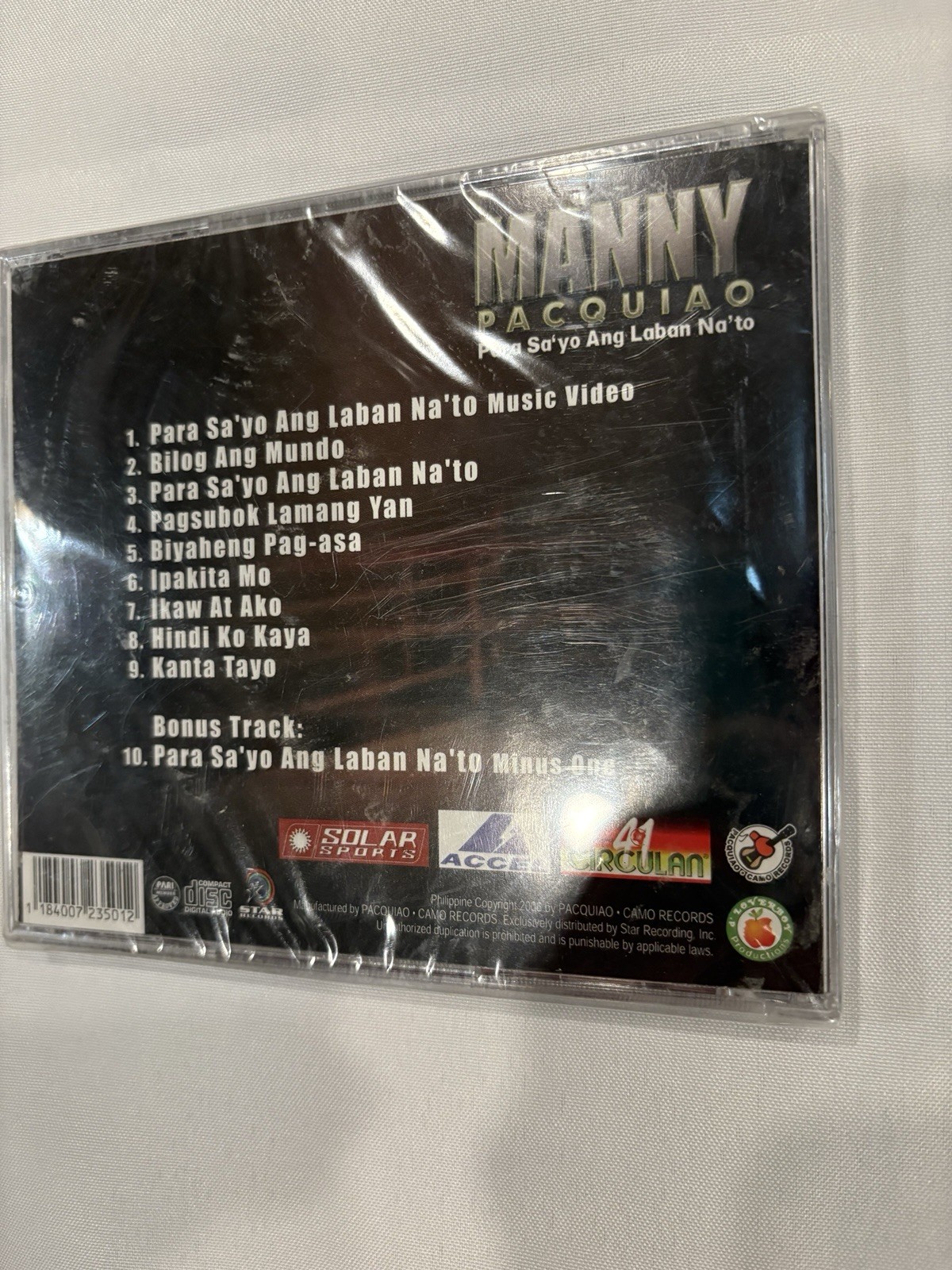Manny Pacquiao ~ Para Sa'yo Ang Laban Na'to ~ CD