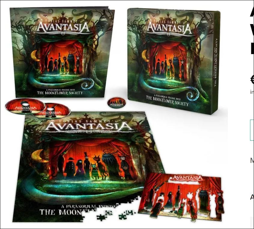 AVANTASIA A Paranormal Evening The Moonflower Society Picture box set boxset cd